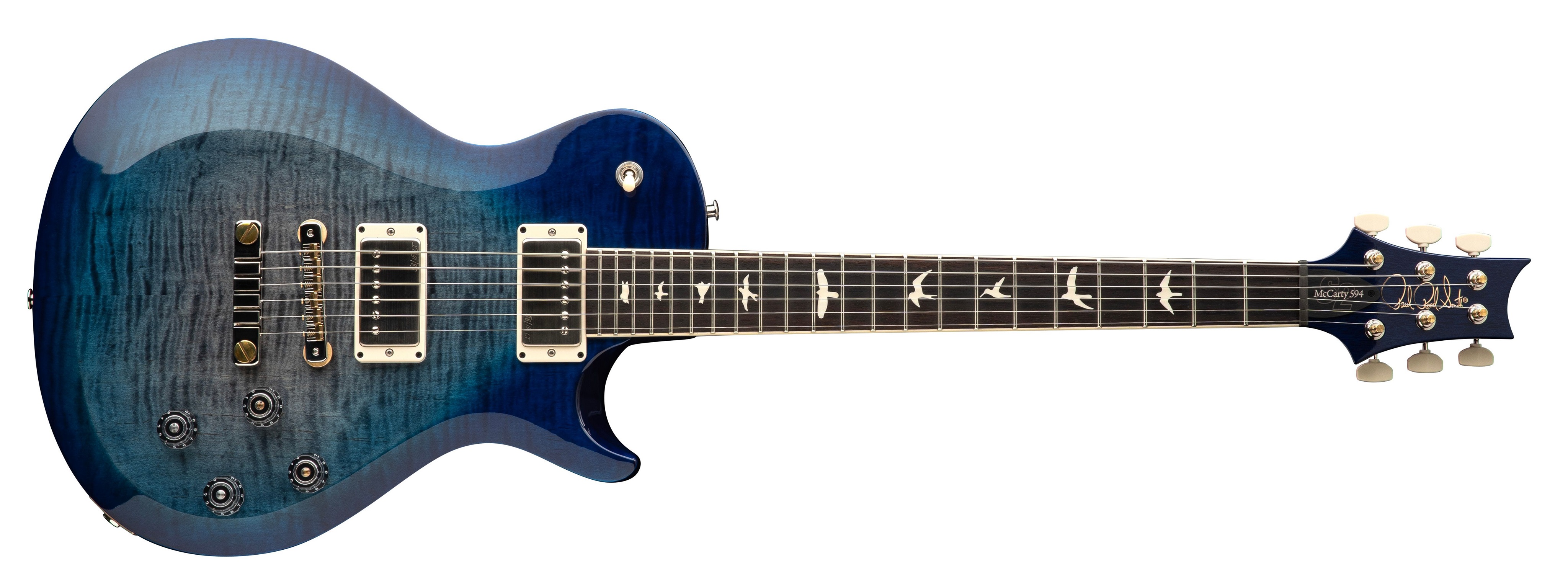 Fotografie PRS S2 McCarty 594 Singlecut Faded Gray Black Blue Burst