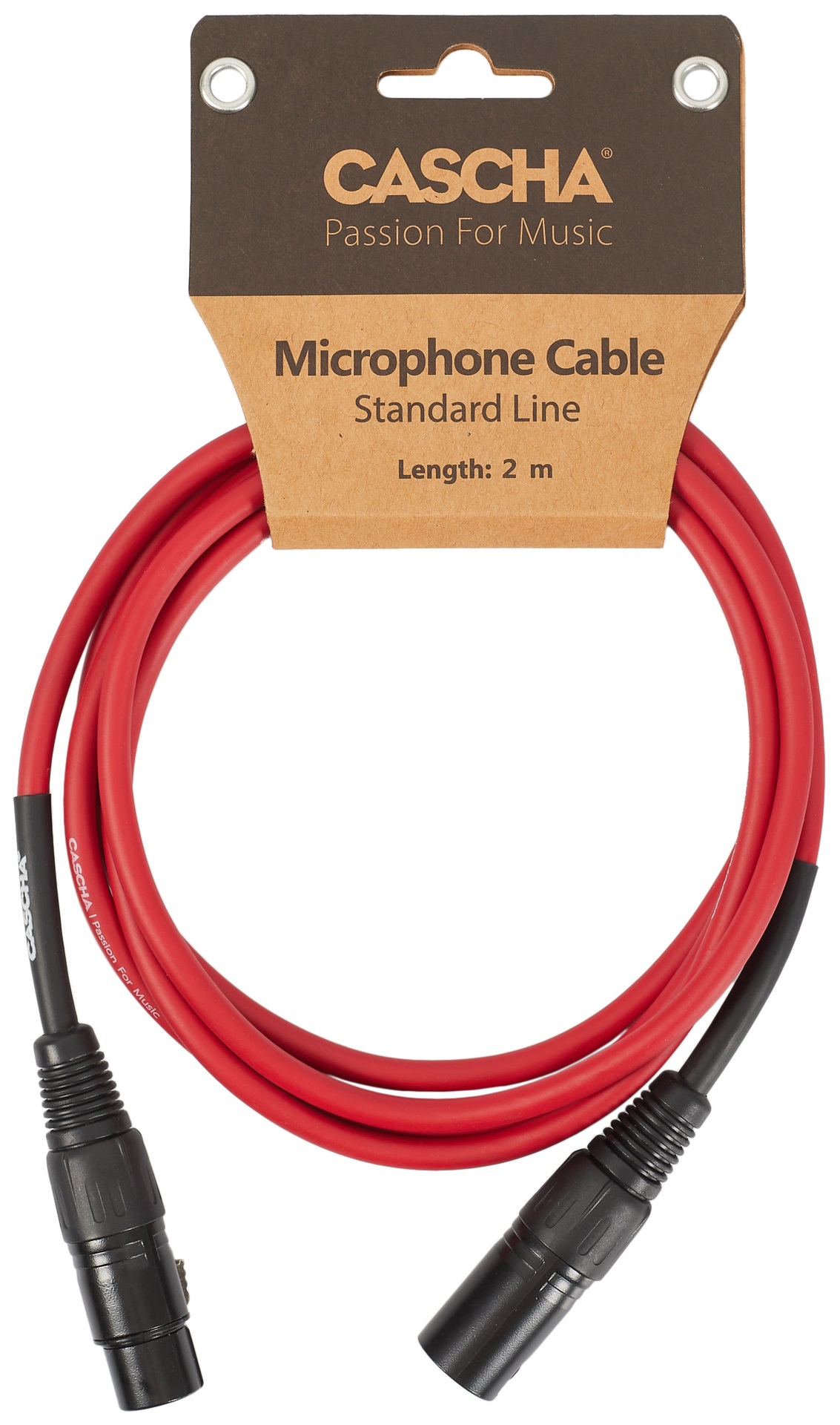 Fotografie Cascha Standard Line Mic Cable Red 2m