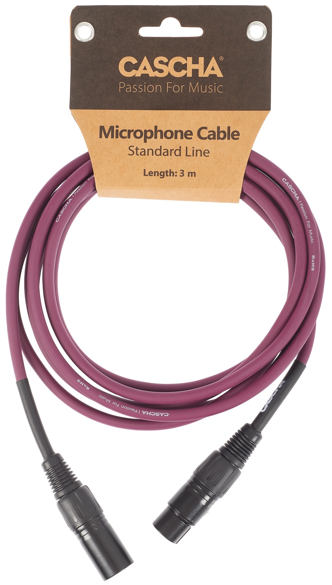 Fotografie Cascha Standard Line Mic Cable Purple 3m