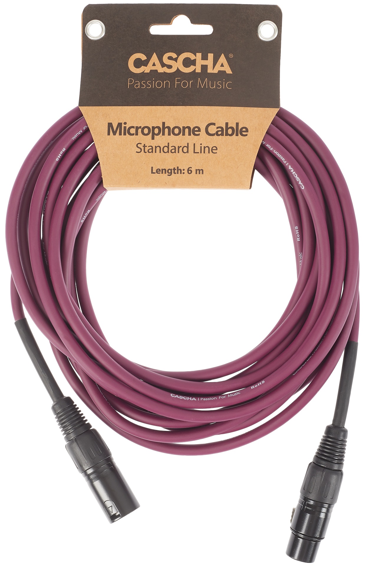 Fotografie Cascha Standard Line Mic Cable Purple 6m