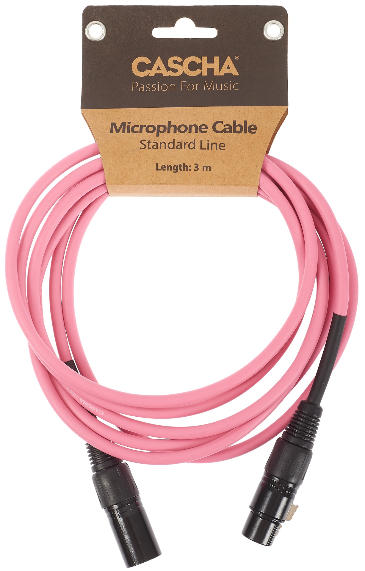 Fotografie Cascha Standard Line Mic Cable Pink 3m