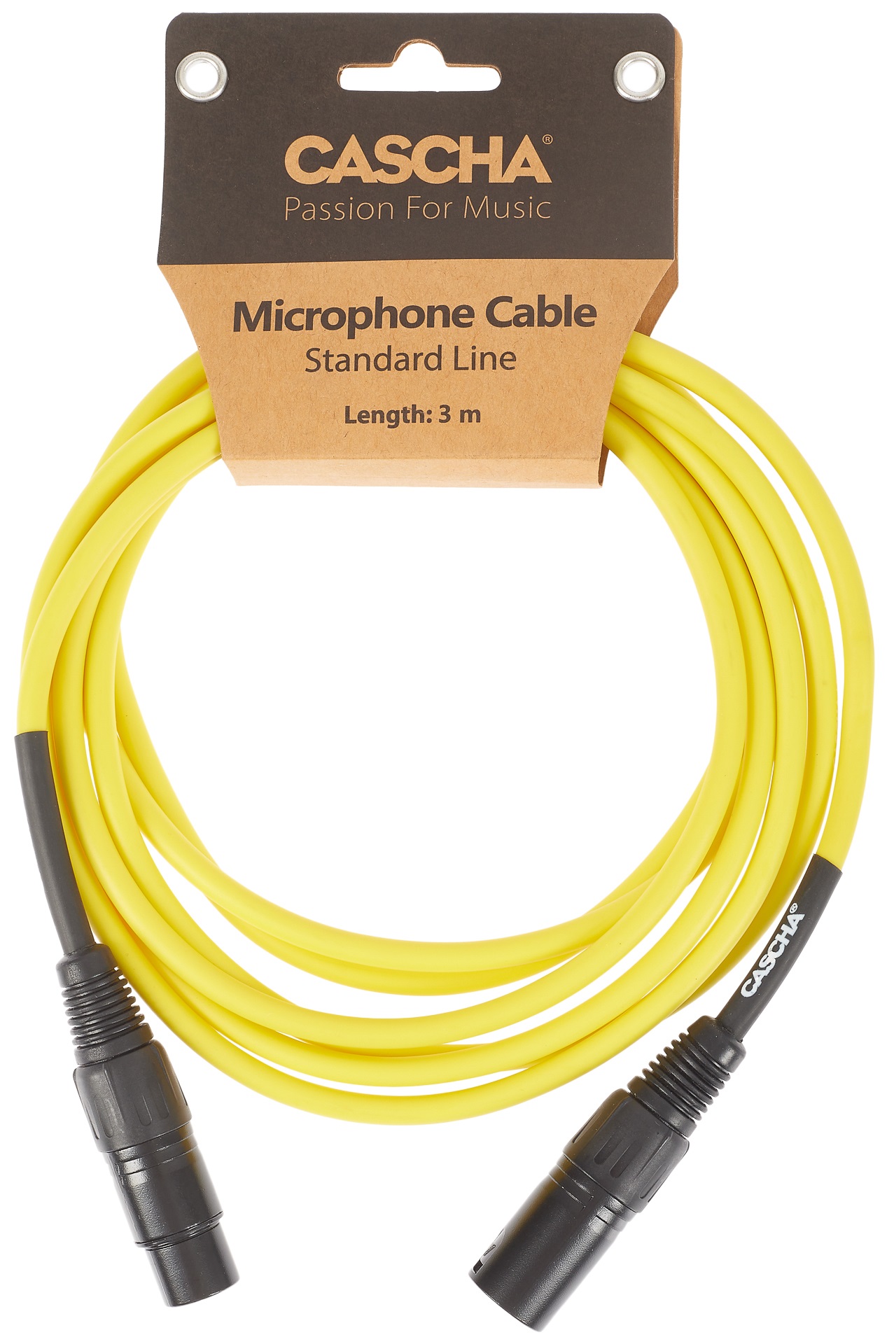 Fotografie Cascha Standard Line Mic Cable Yellow 3m