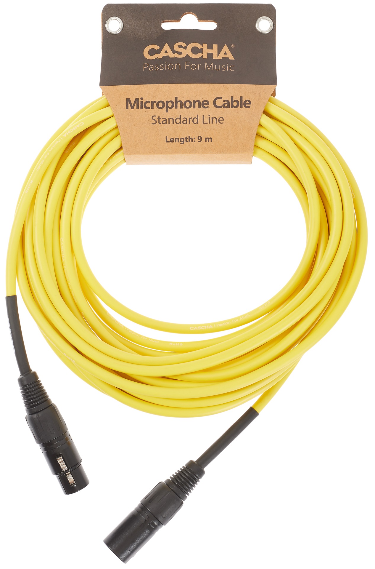 Fotografie Cascha Standard Line Mic Cable Yellow 9m