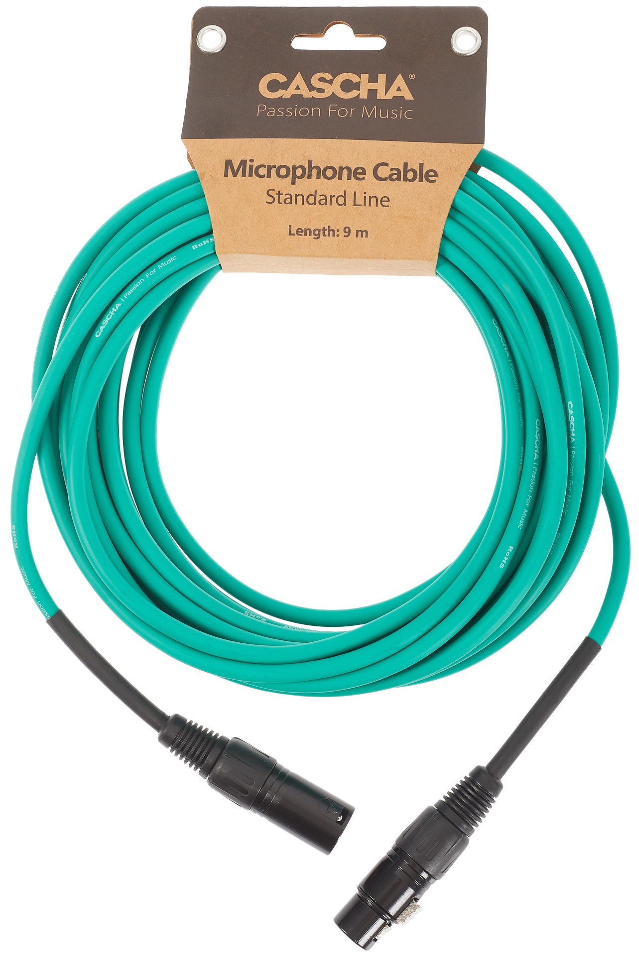 Fotografie Cascha Standard Line Mic Cable Green 9m