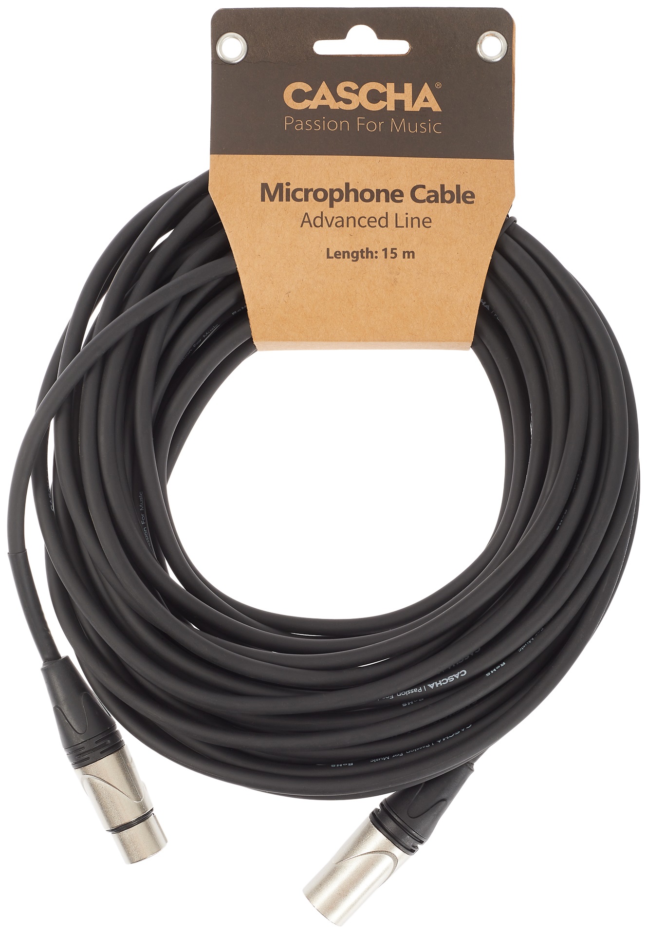 Fotografie Cascha Advanced Line Mic Cable Black 15m