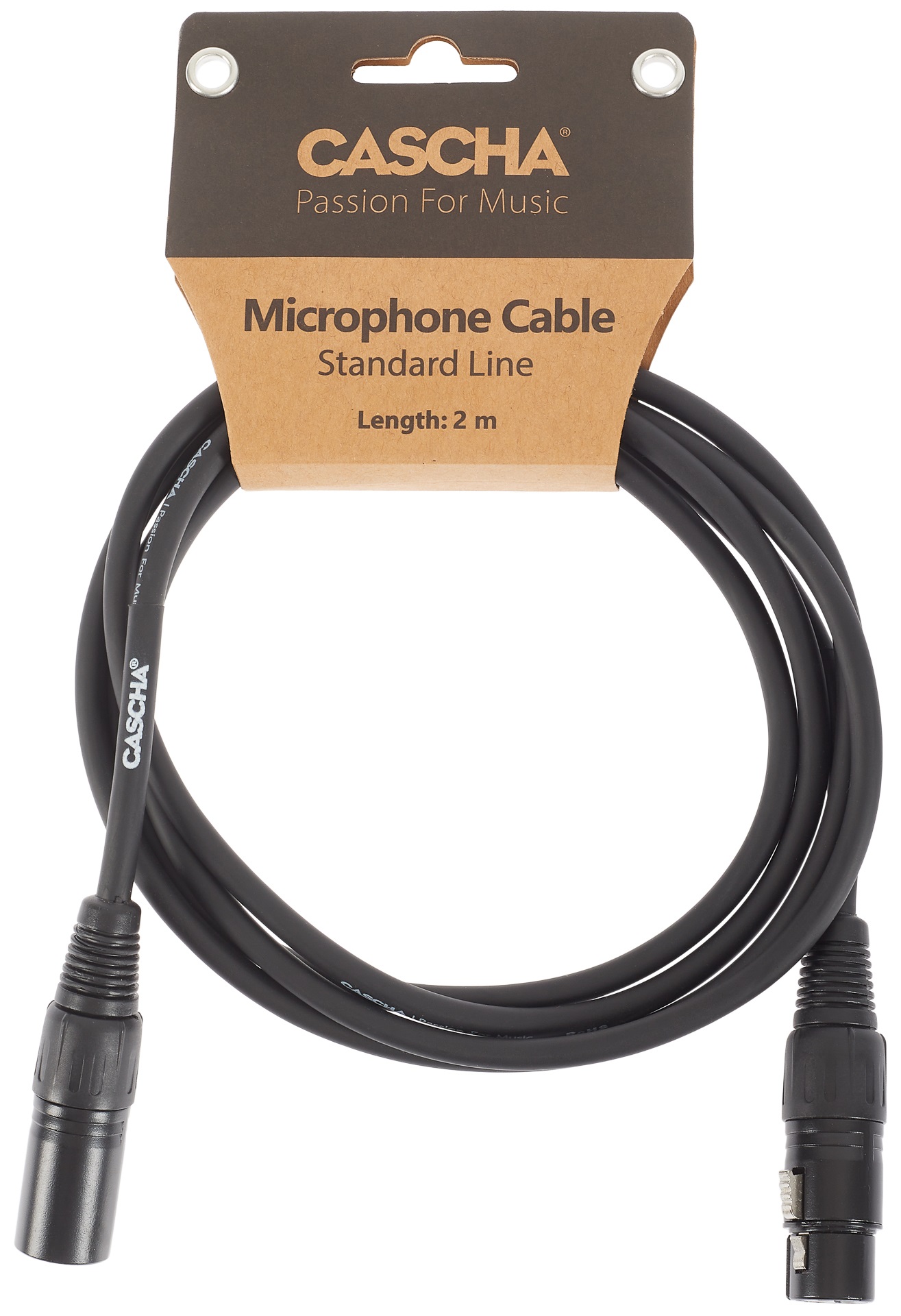 Fotografie Cascha Standard Line Mic Cable Black 2m