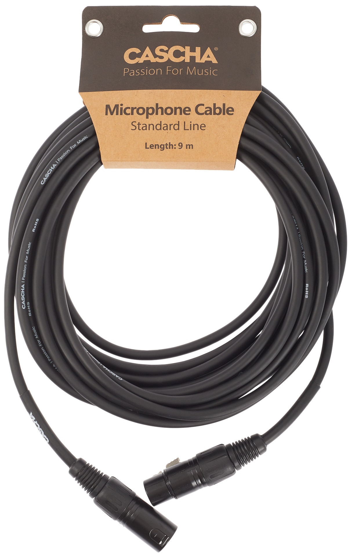 Fotografie Cascha Standard Line Mic Cable Black 9m