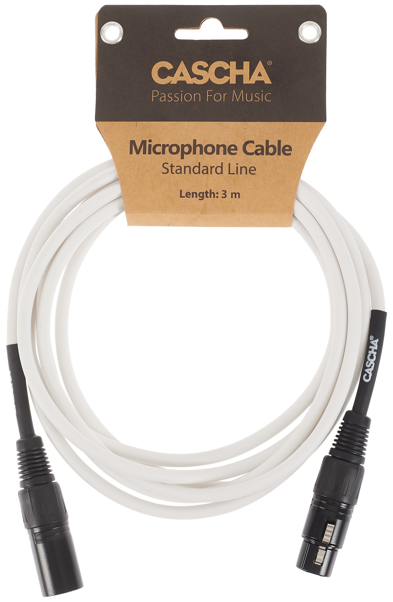 Fotografie Cascha Standard Line Mic Cable White 3m