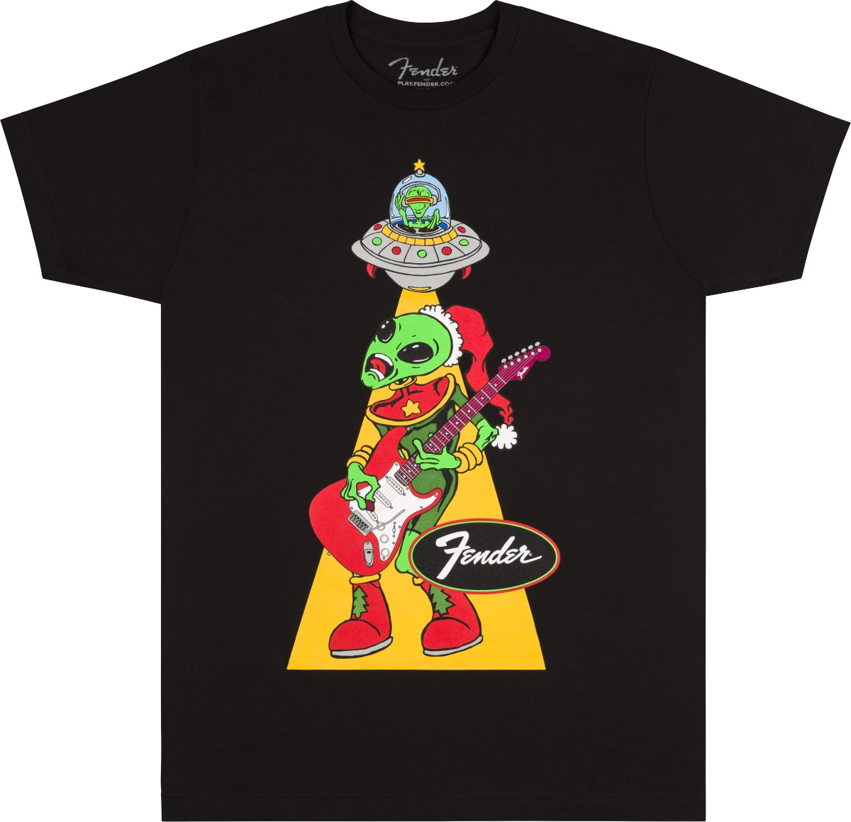 Fotografie Fender Ugly Christmas Tee Alien BK M