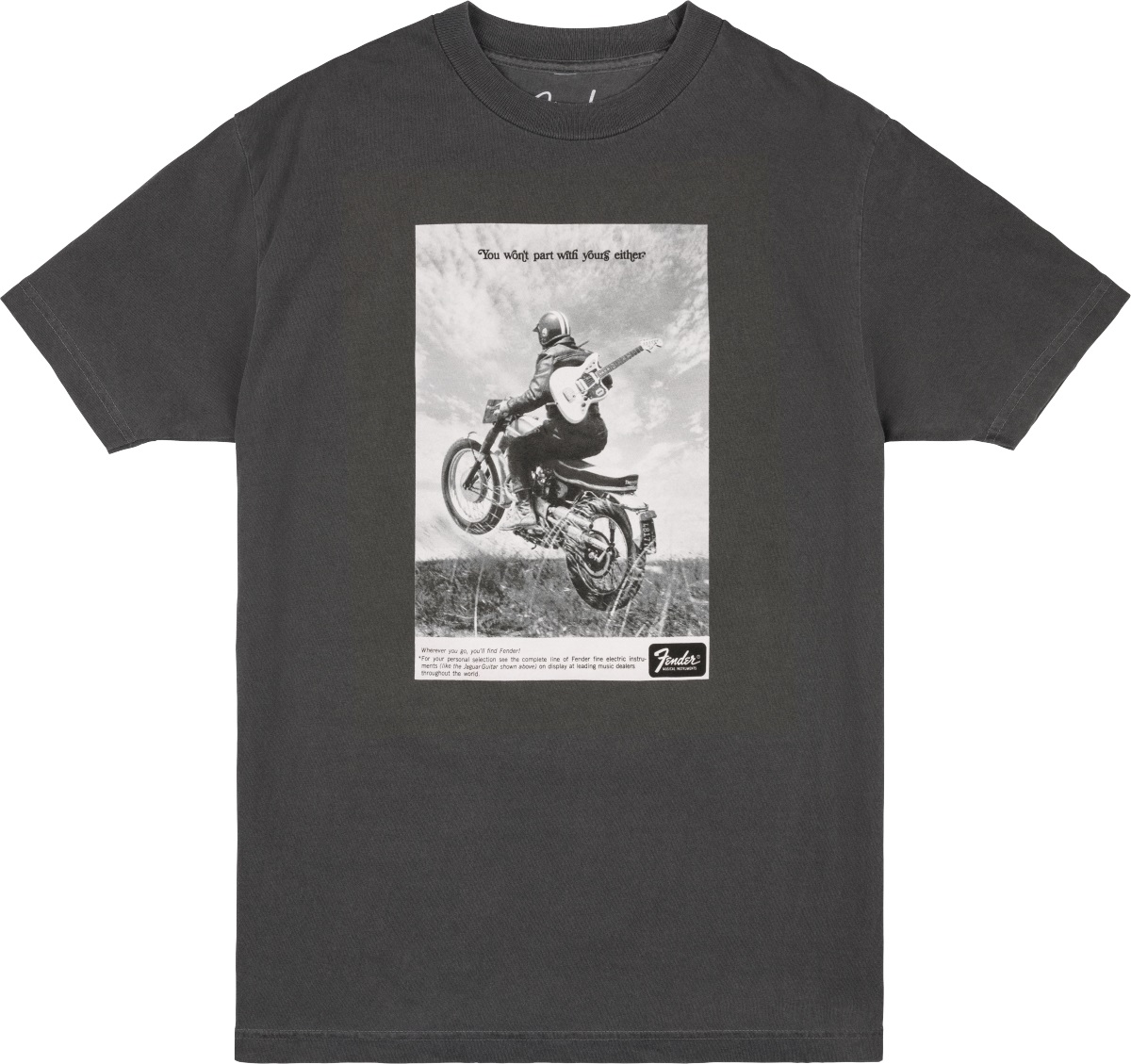 Fender Vintage Ad Biker Tee Graphite L