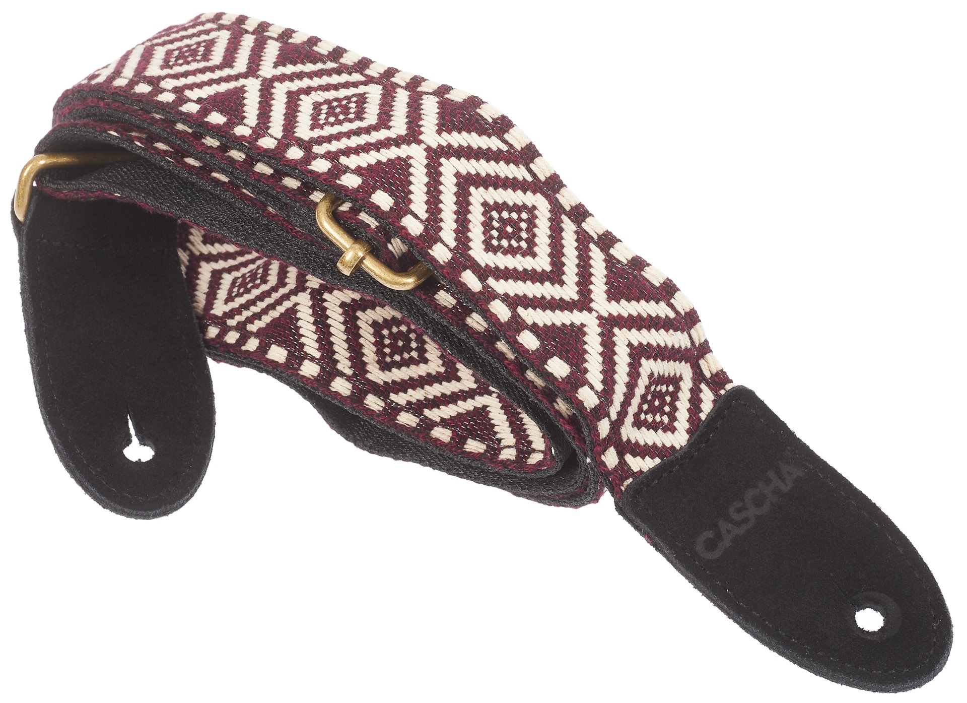 Fotografie Cascha CUS-JW6 Ukulele Strap Jacquard - Ethnic Brown & White