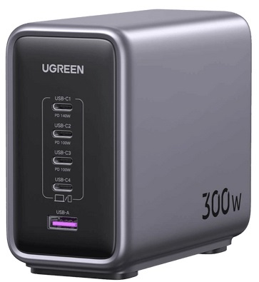 Ugreen Stolní rychlonabíječka 90903 USB-A, USB-C 300W GaN