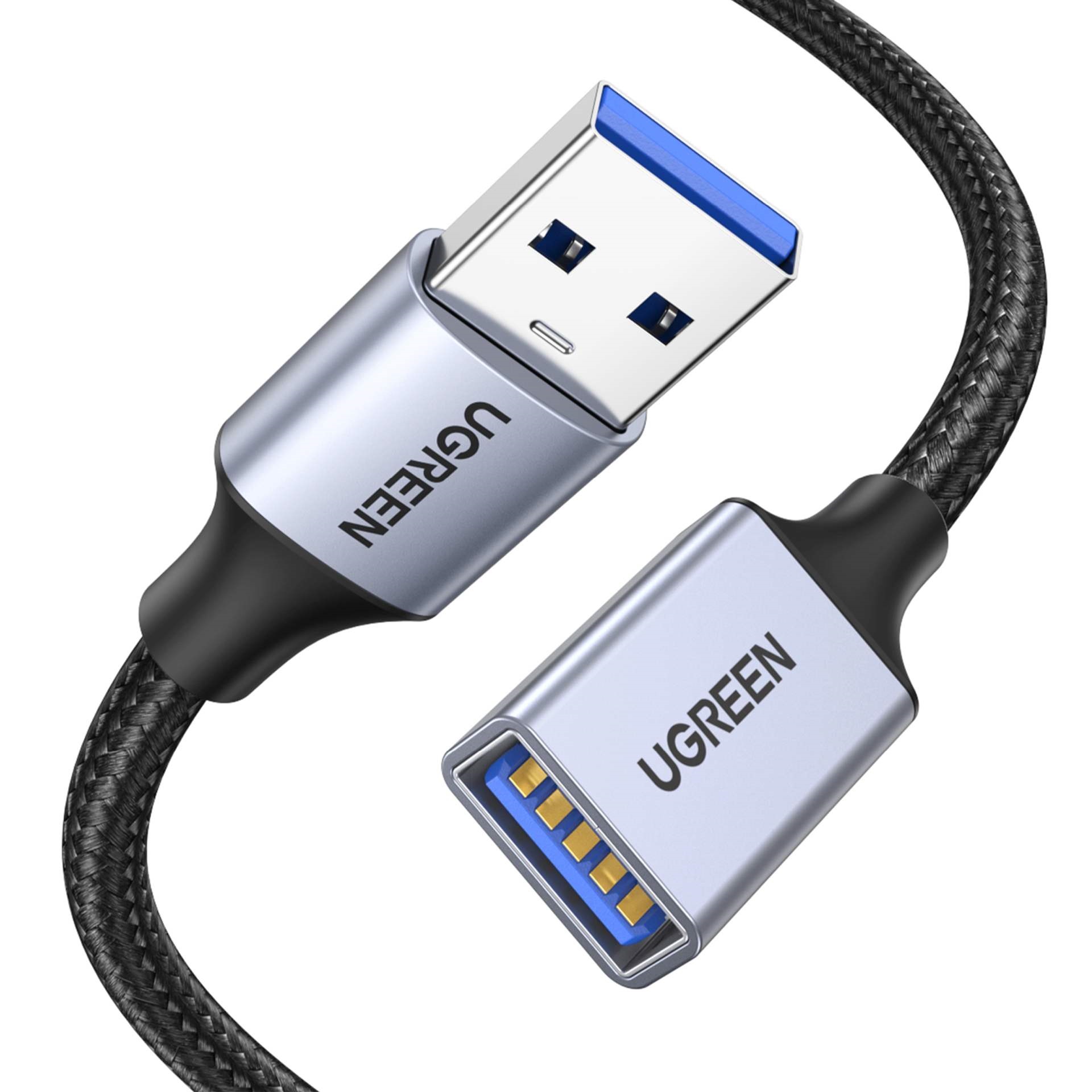 Fotografie Ugreen 10497 USB 3.0 Prodlužovací kabel Alu 2m