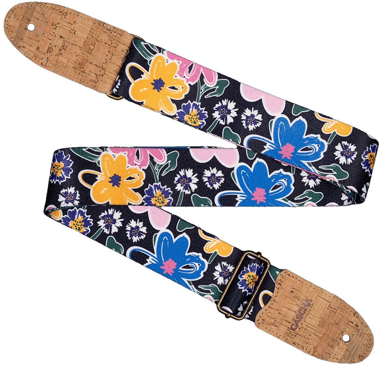 Fotografie Cascha CGS-VC5 Guitar Strap Vegan Cork Floral Sketch