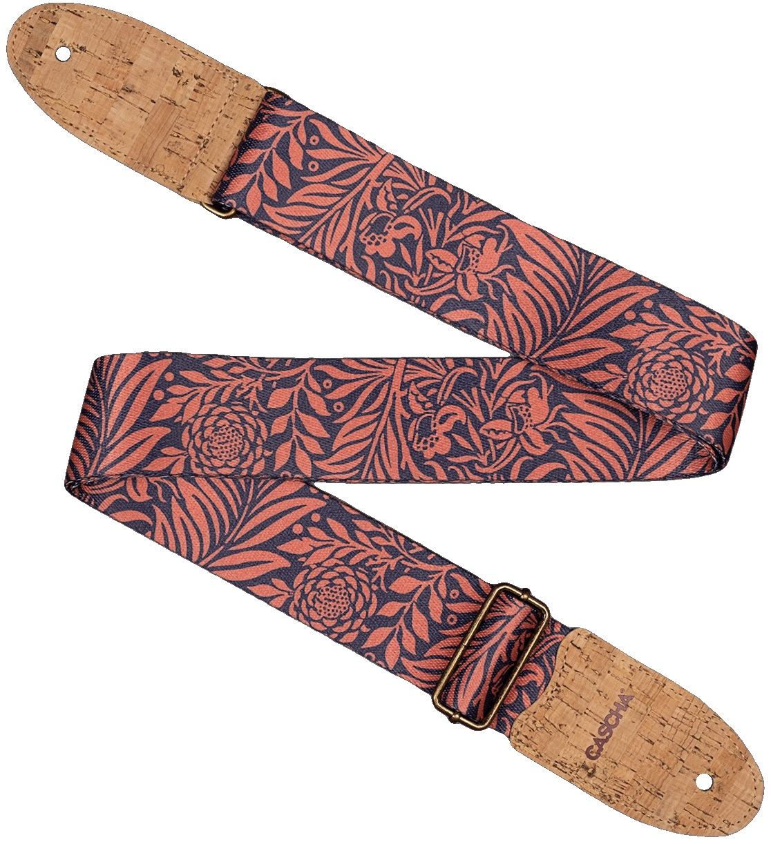 Fotografie Cascha CGS-VC7 Guitar Strap Vegan Cork Rose Jungle