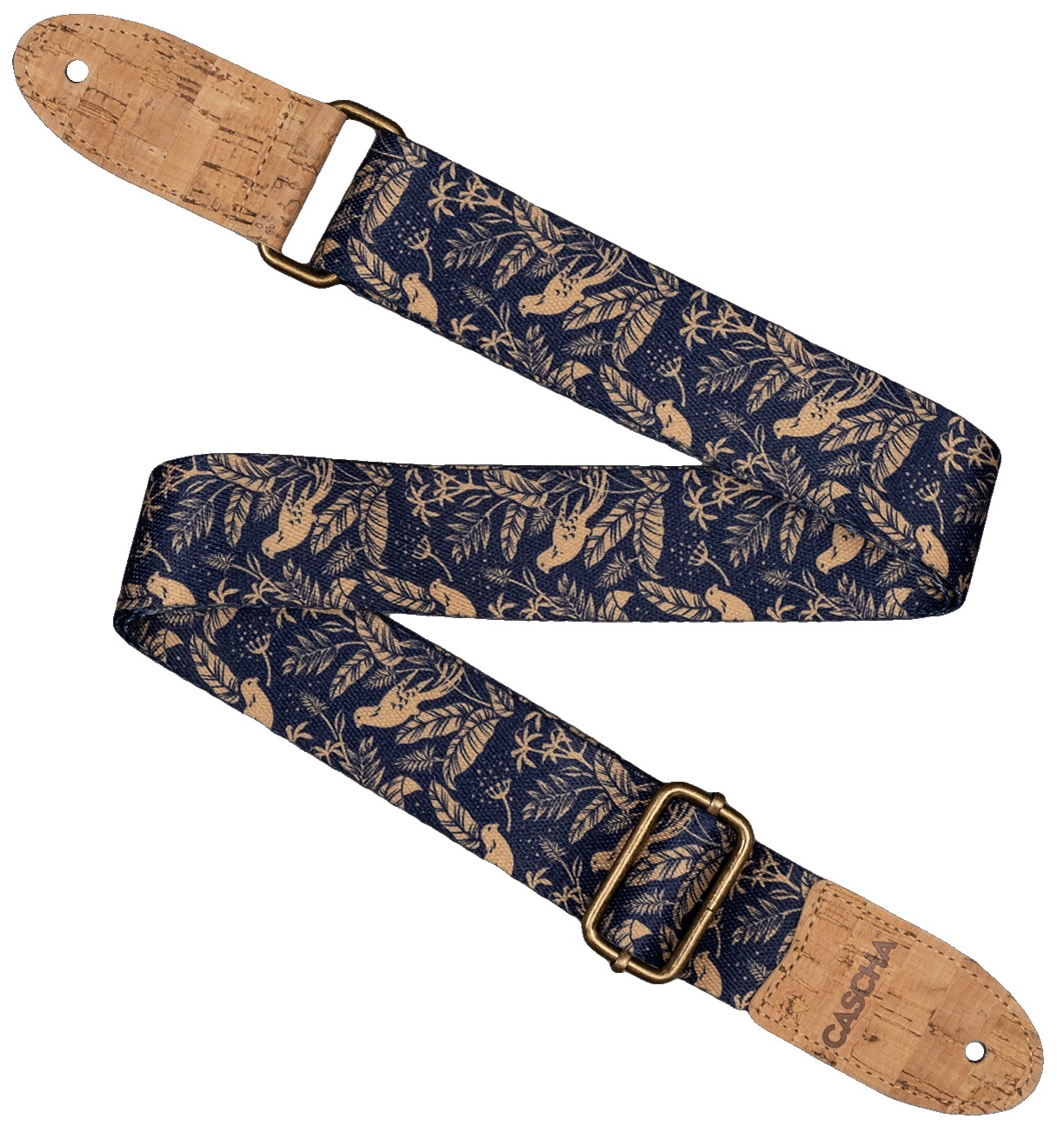 Fotografie Cascha CUS-VC2 Ukulele Strap Vegan Cork Midnight Birds