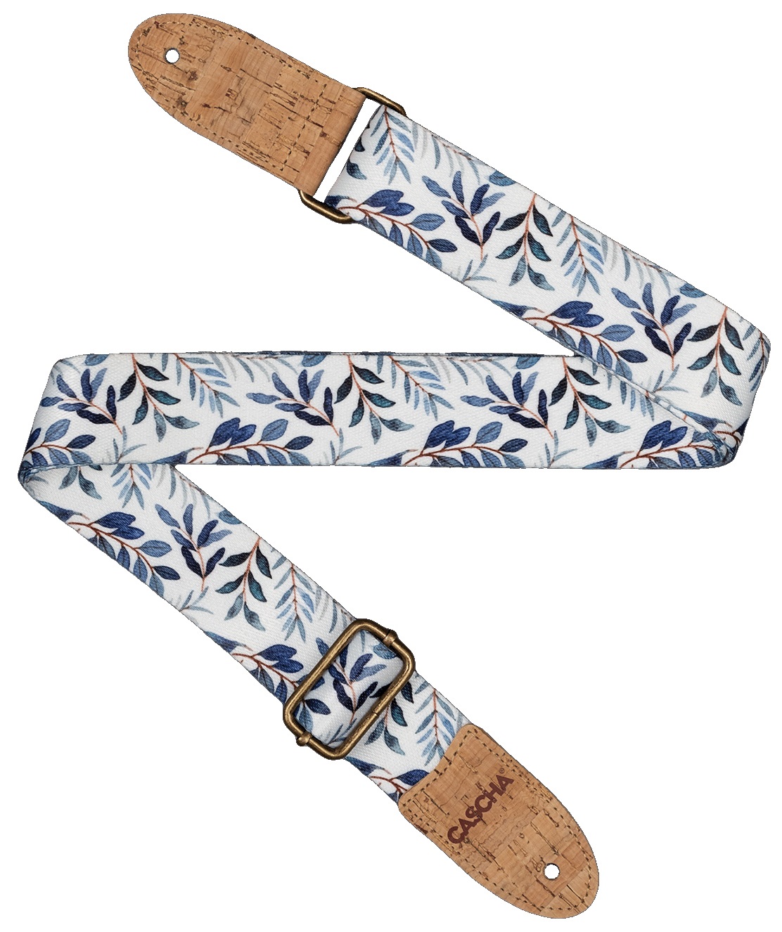 Fotografie Cascha CUS-VC3 Ukulele Strap Vegan Cork - Blue Twigs