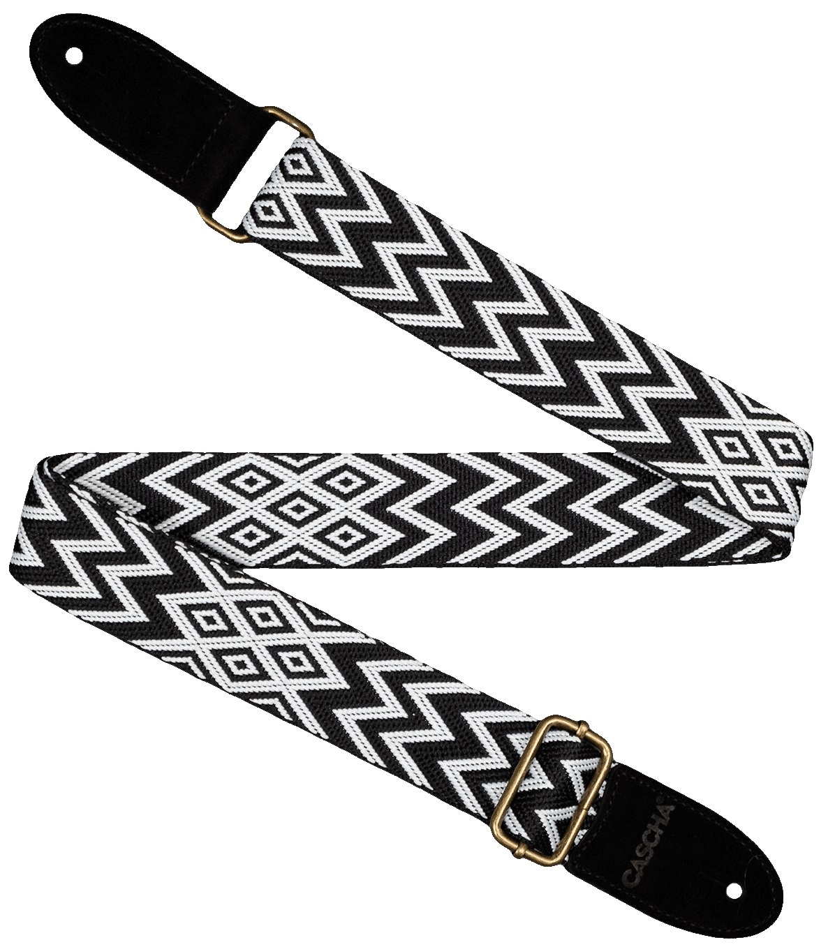 Fotografie Cascha CUS-JW1 Ukulele Strap Jacquard - Ethnic Black & White