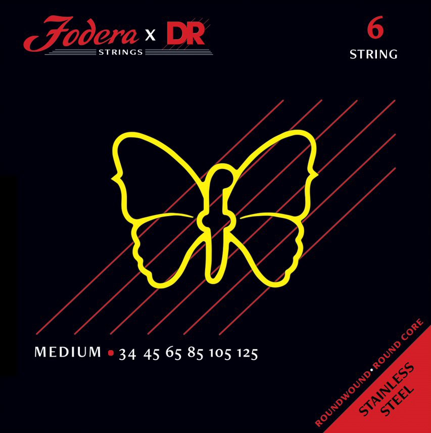 DR Strings Fodera Stainless Steel 6 Medium 34125