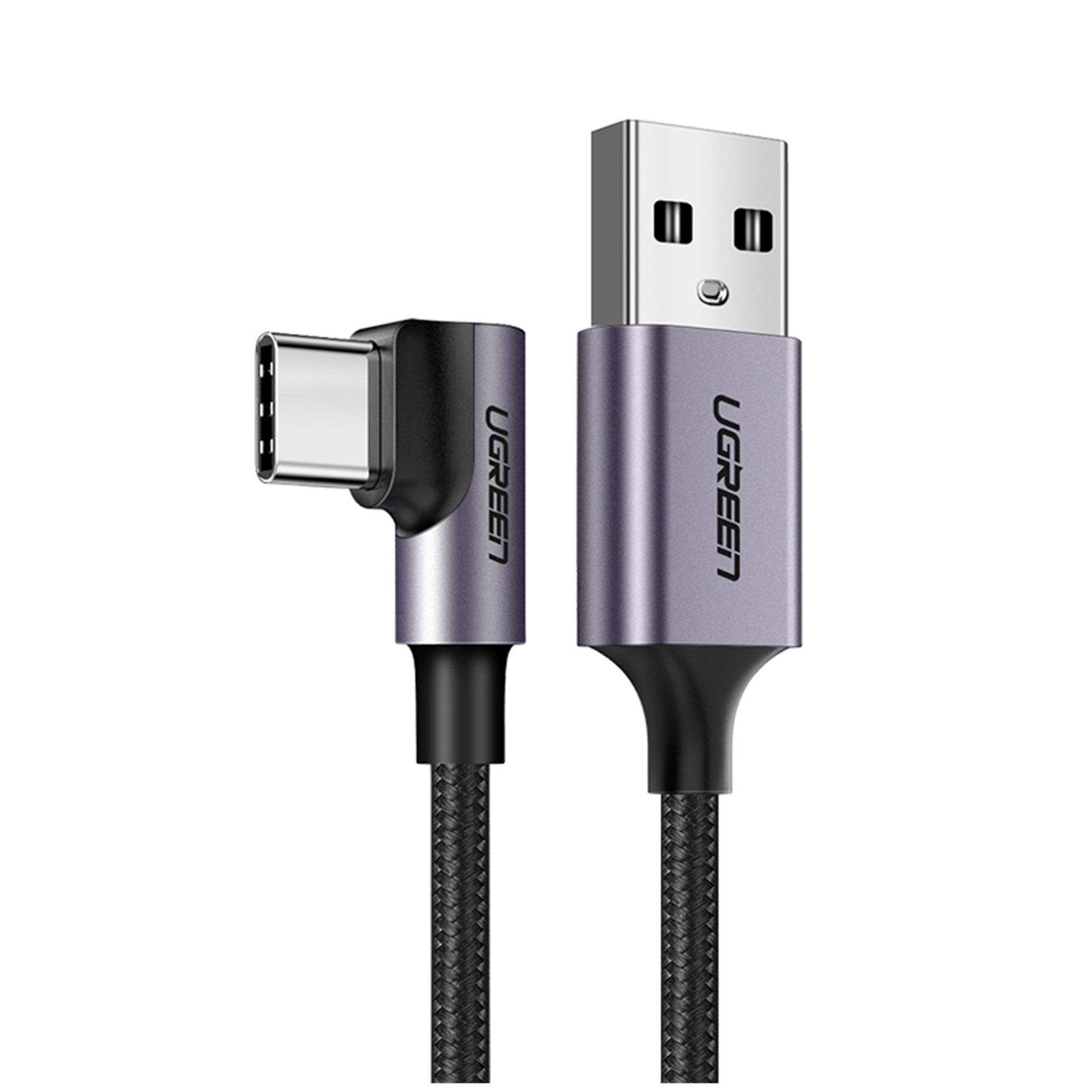 Fotografie Ugreen 50941 USB 2.0 kabel A Male/USB-C 3A 90°