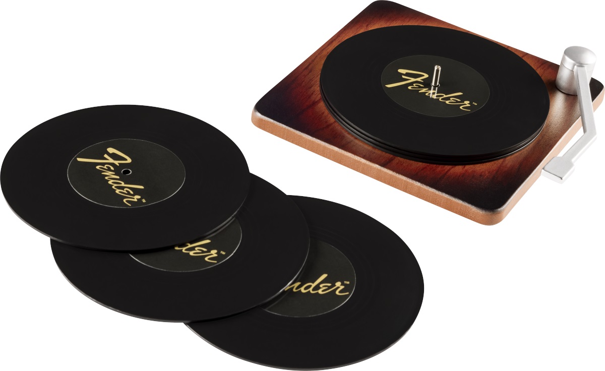 Fender Sunburst Turntable Coaster Set