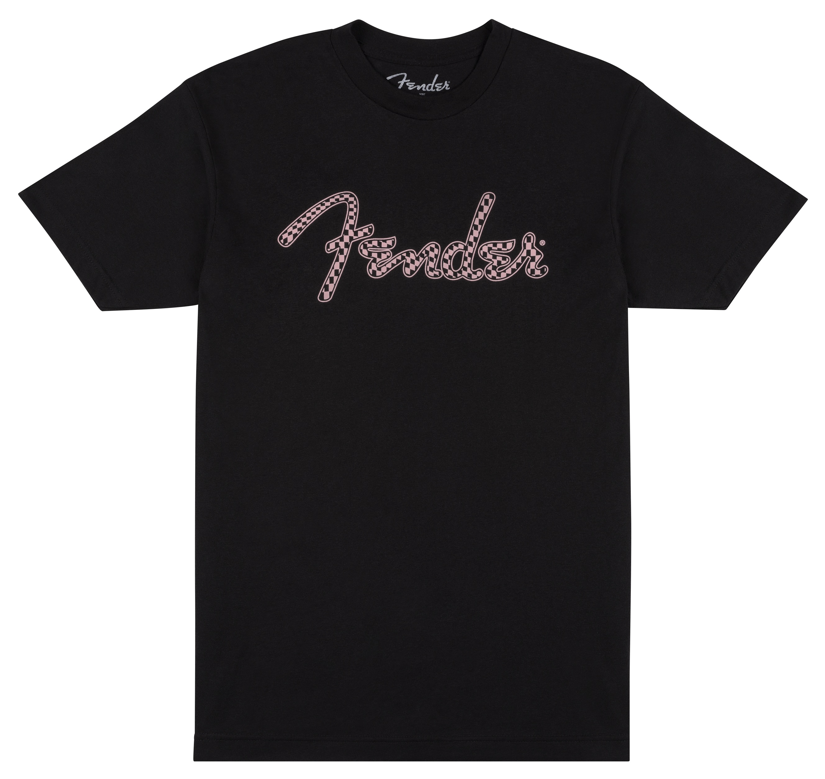 Fotografie Fender Spaghetti Logo Wavy Checker Tee Pink L