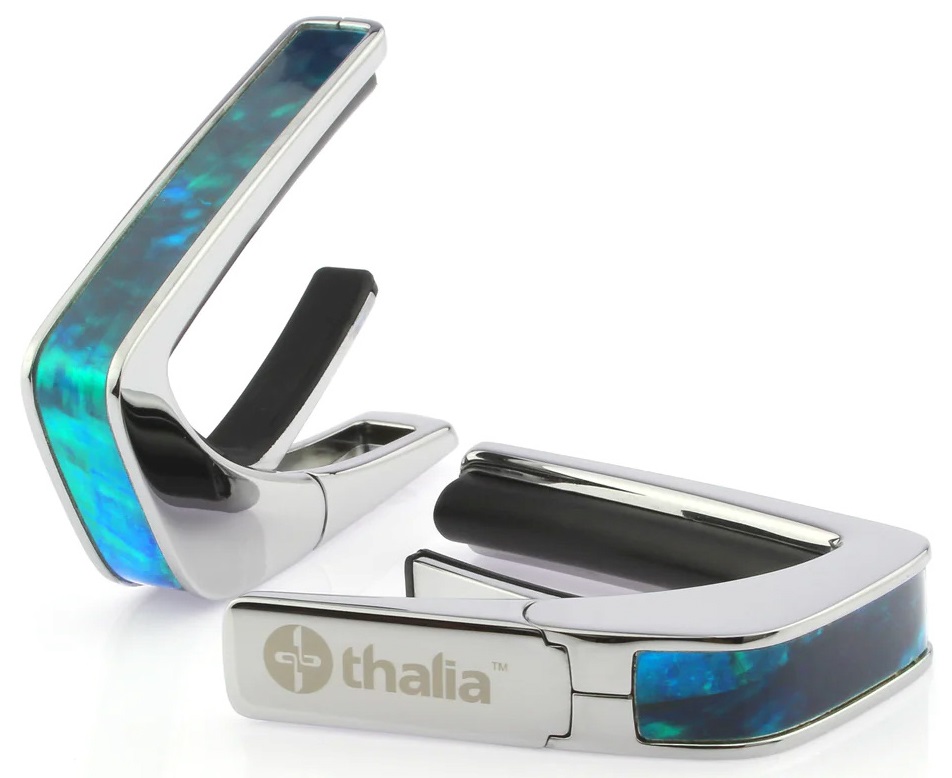 Thalia Shell Collection Teal Angel Wing Chrome