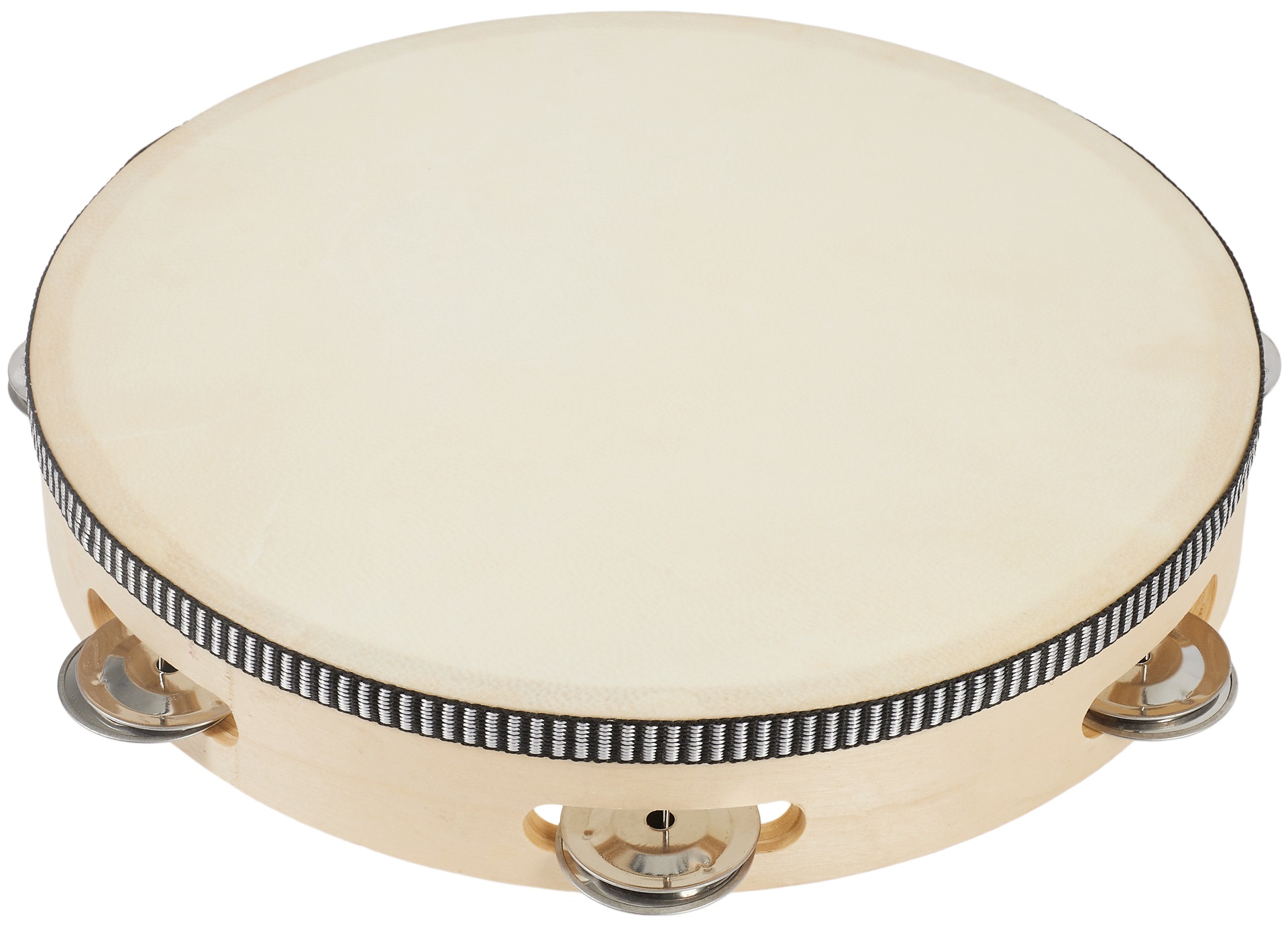 Fotografie PP World Percussion Wooden Tambourine ~ 25cm Natural