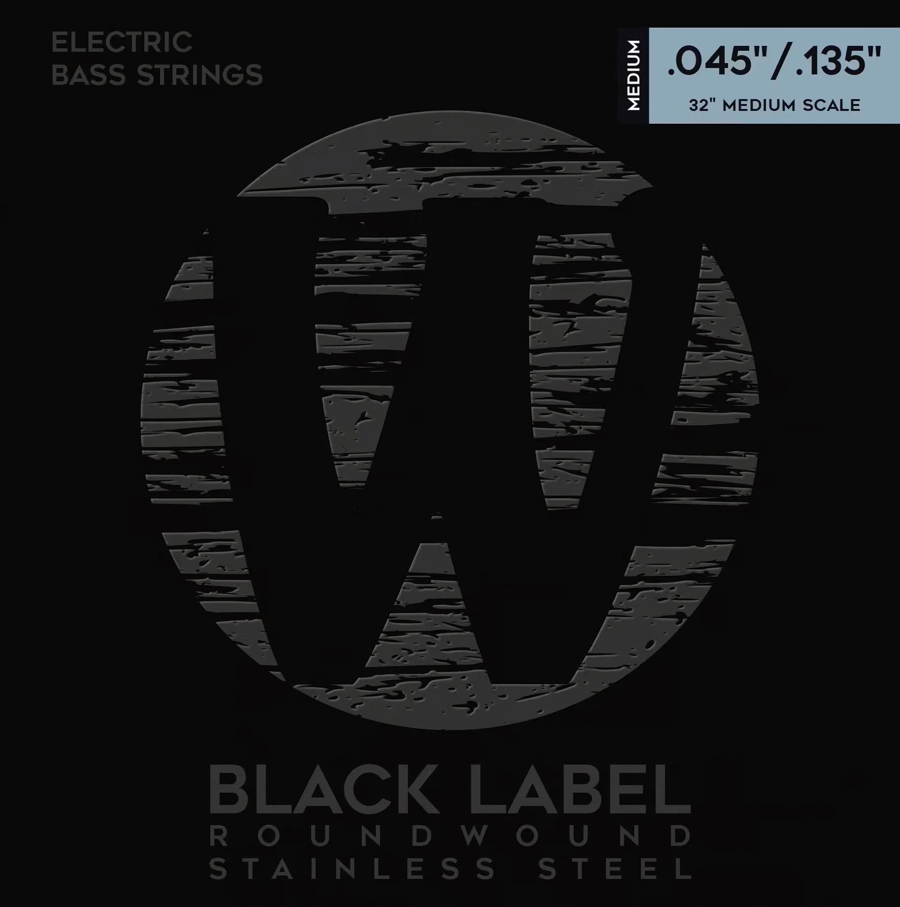 Warwick Black Label Stainless Steel 5 Medium .045-.135 Medium Scale
