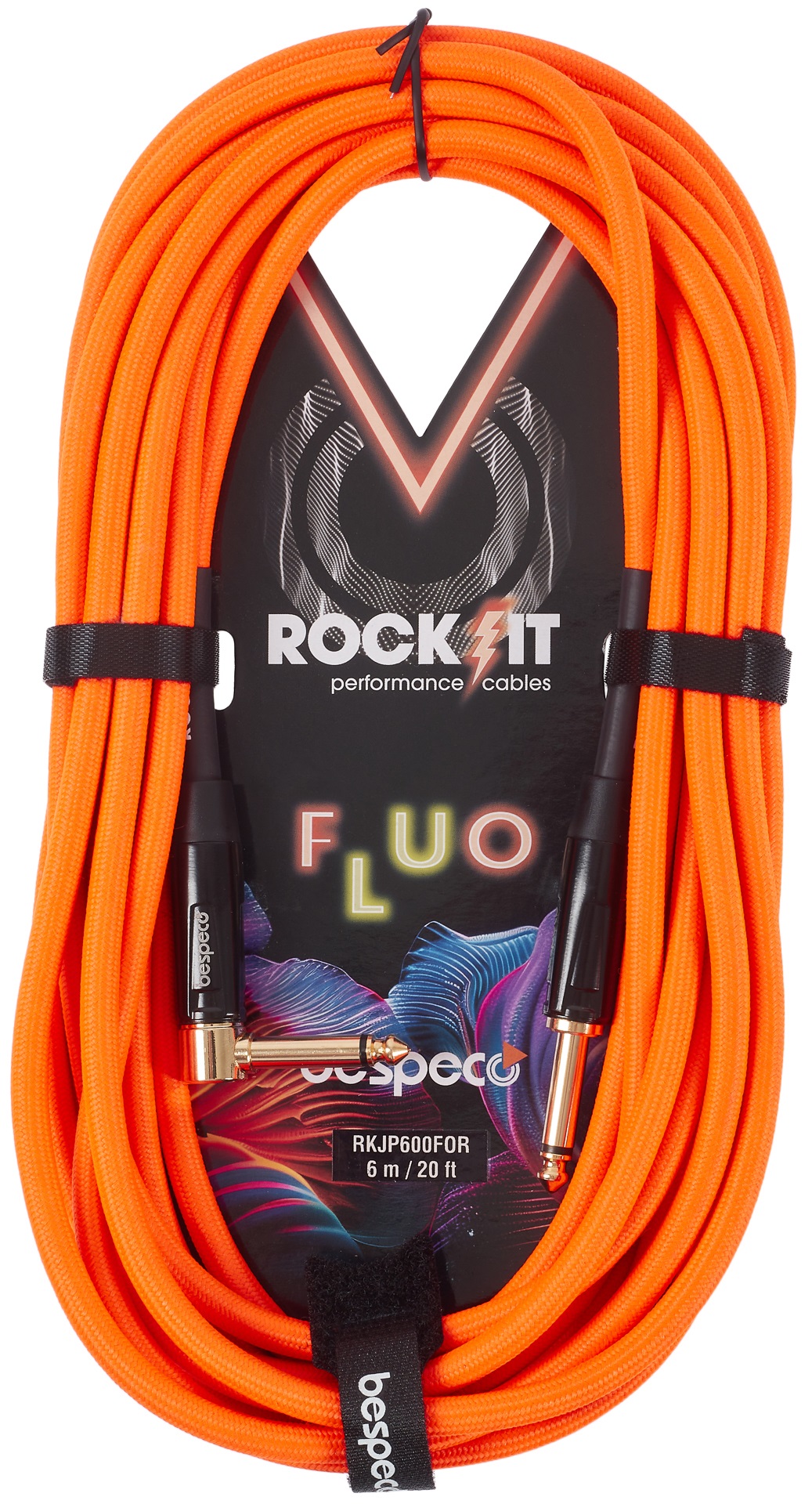 Bespeco ROCKIT FLUO Orange 6 m Right Angle