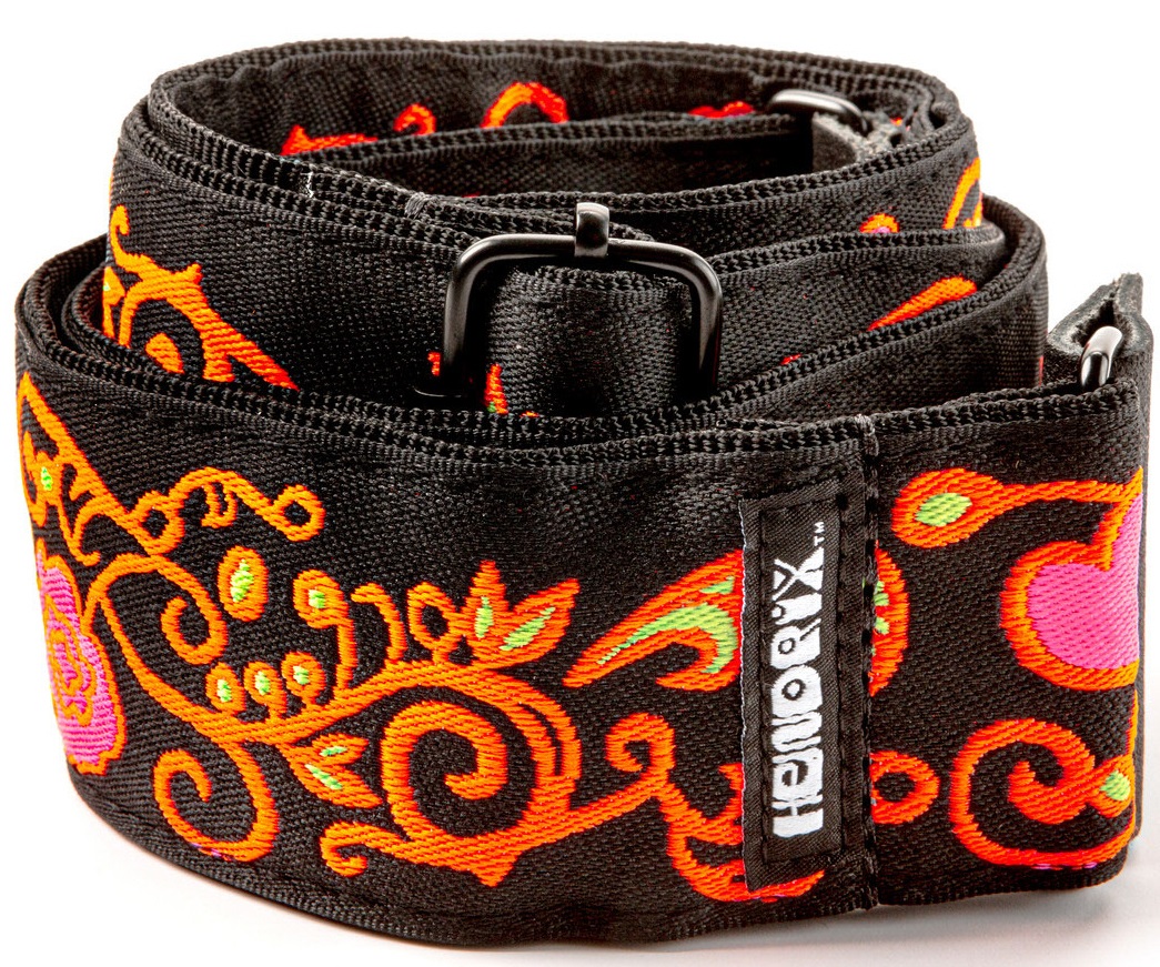 Dunlop Jimi Hendrix Blacklight Monterey Orange Strap