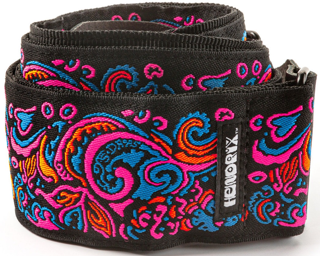 Dunlop Jimi Hendrix Blacklight Love Drops Pink Strap