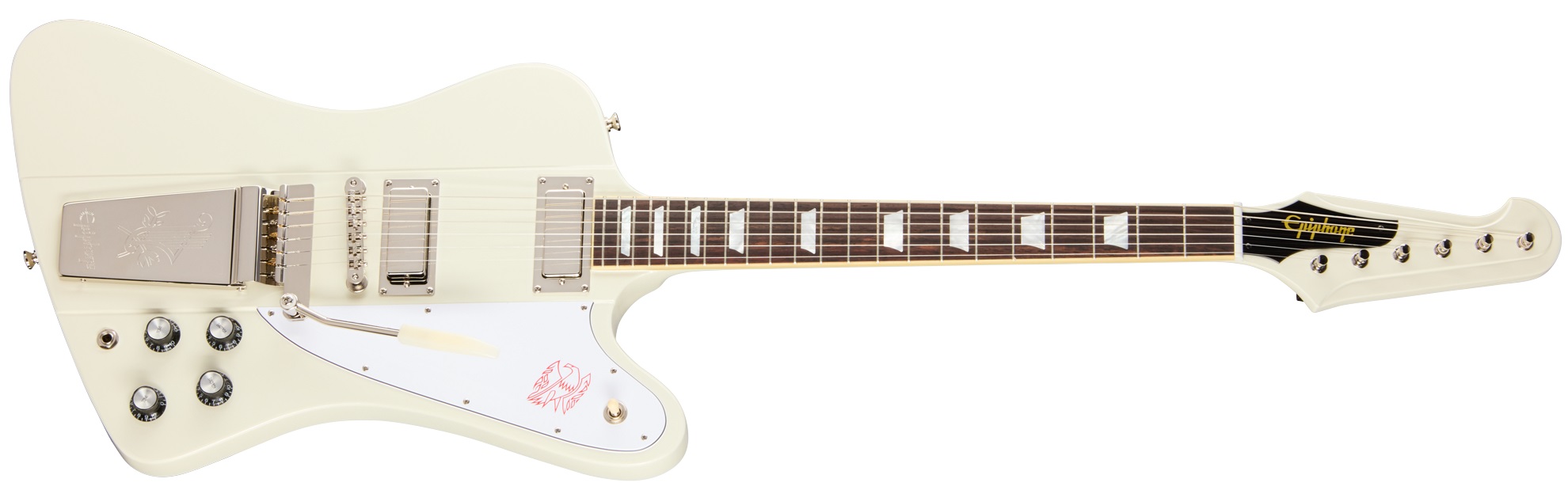 Epiphone 1963 Firebird V With Maestro Vibrola Reissue Polaris White