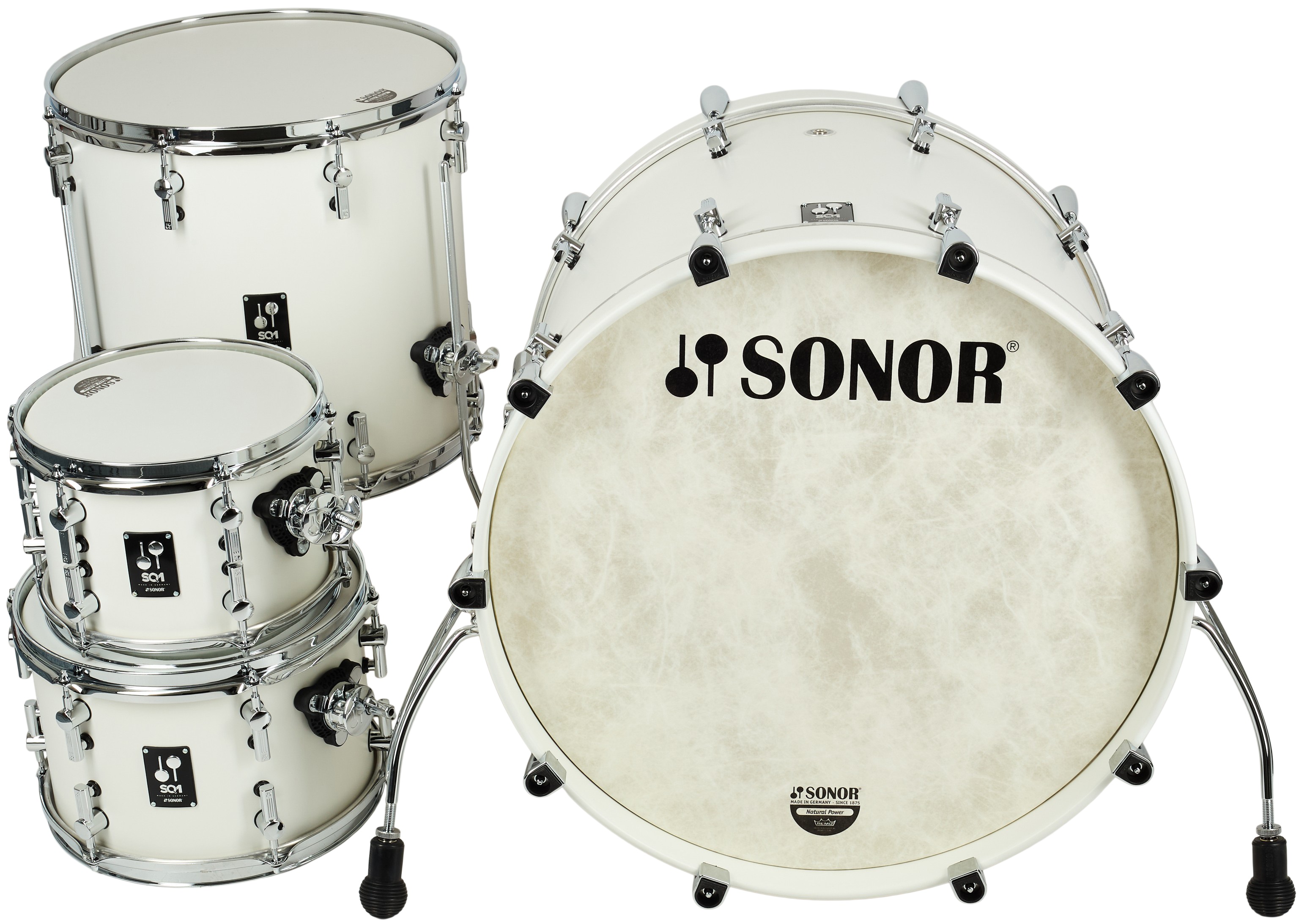 Sonor SQ1 Satin Pure White Birch Drum Set
