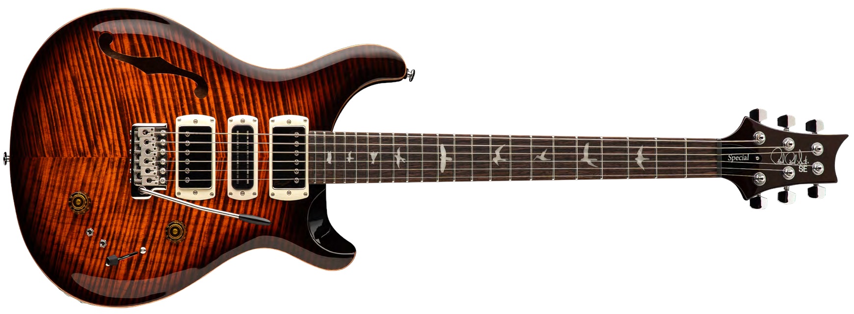 PRS SE Special Semi-Hollow Orange Tiger Smokeburst
