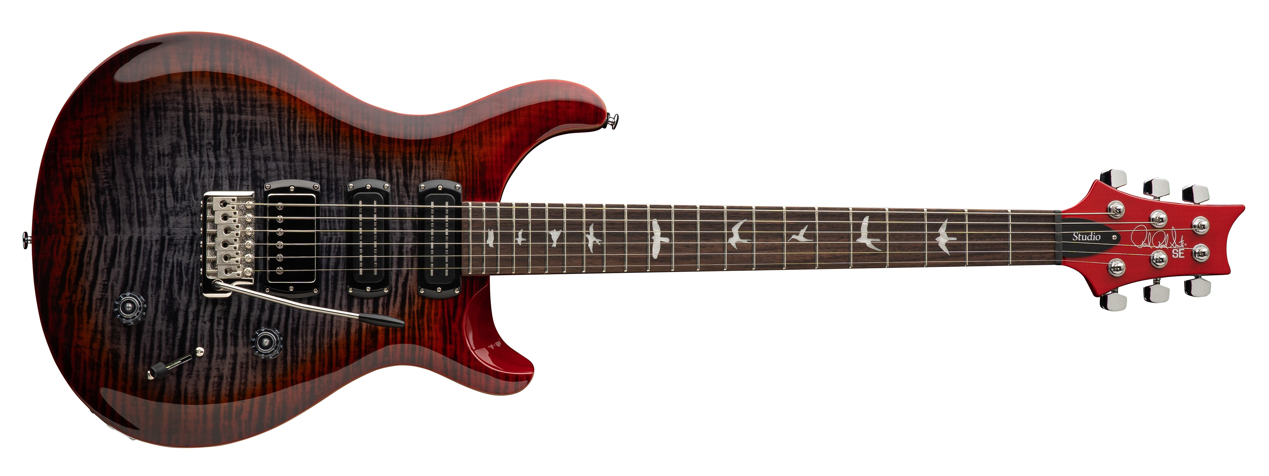 PRS SE Studio Charcoal Cherry Burst