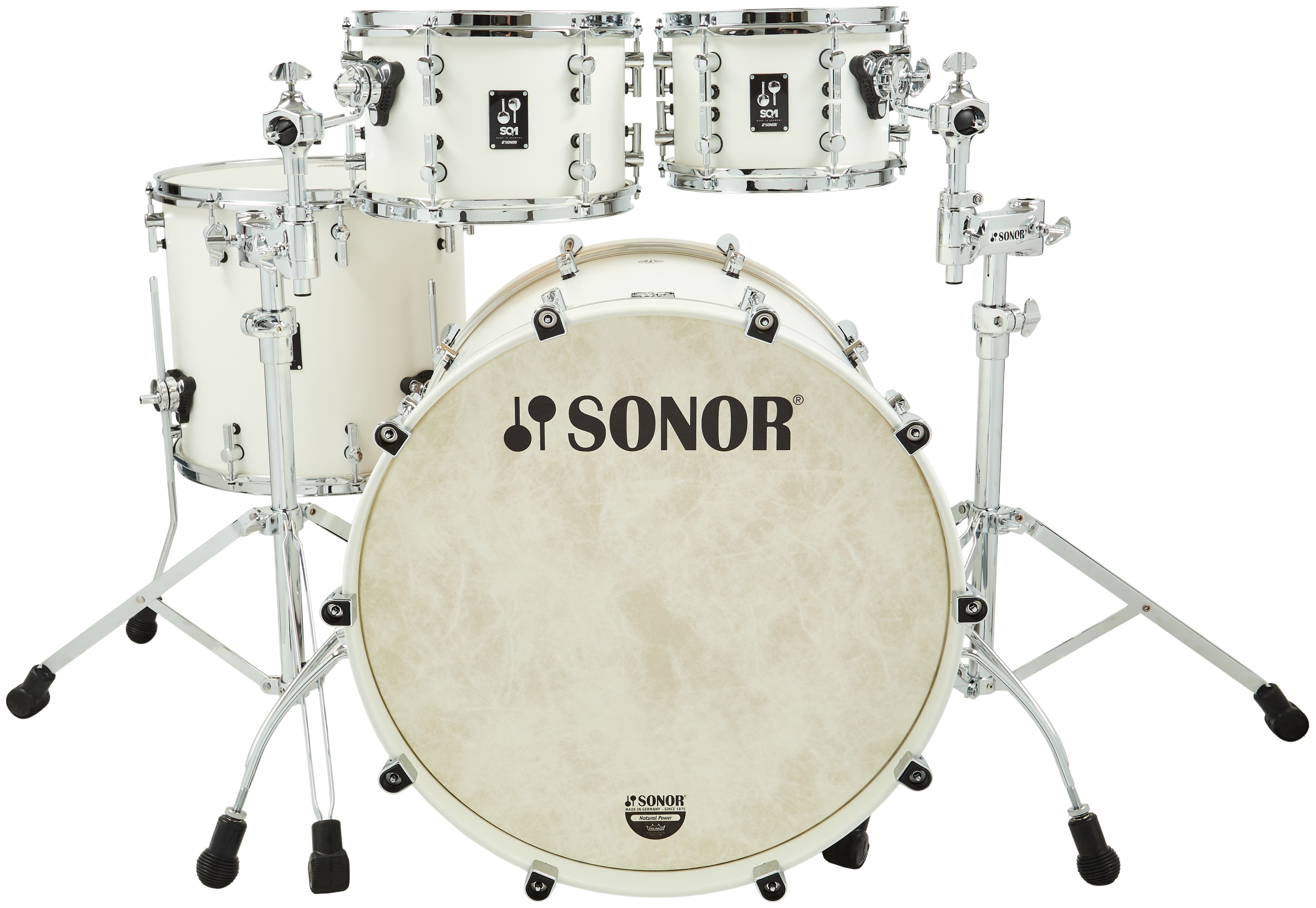 Sonor SQ1 Satin Pure White Birch Drum Set