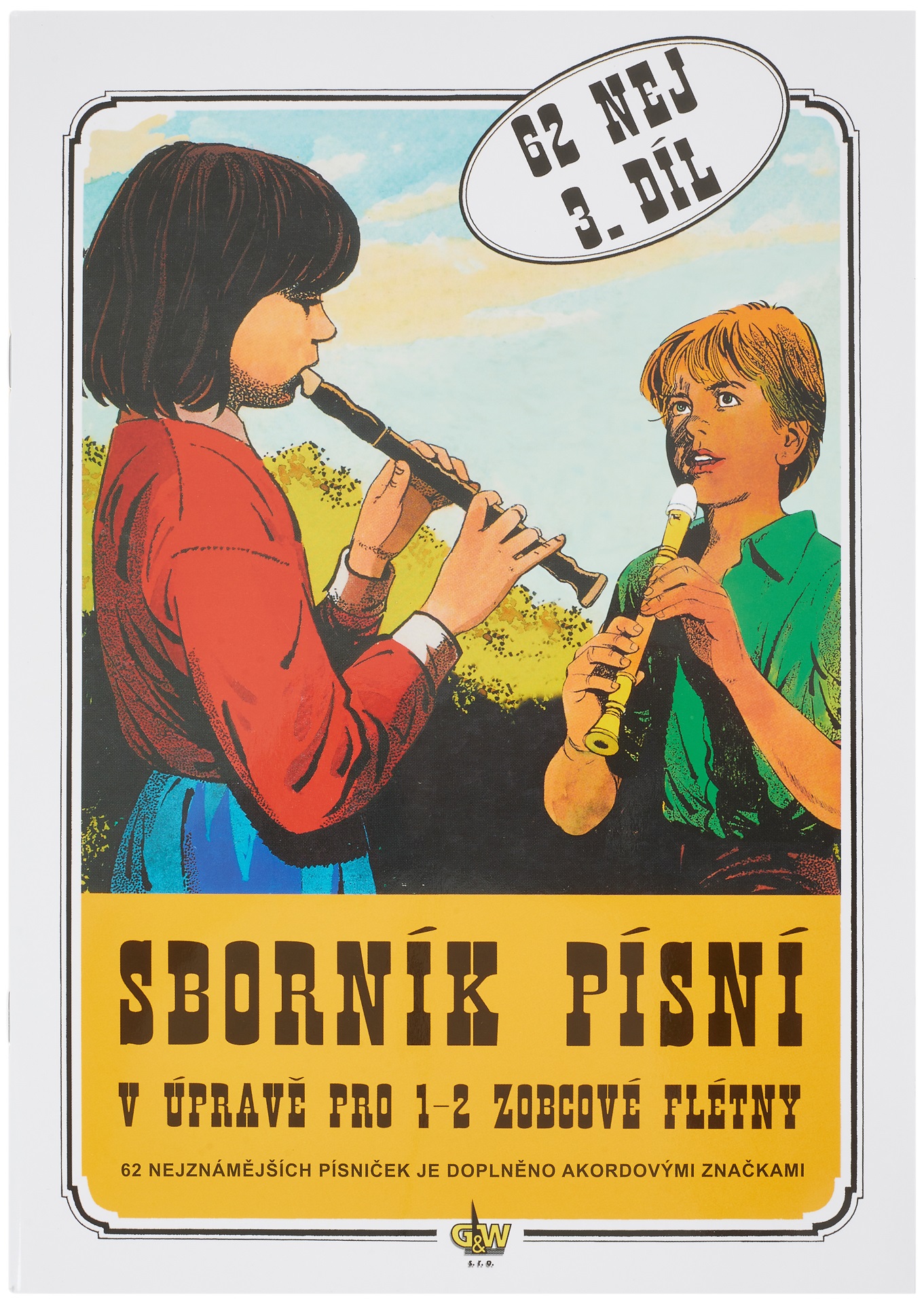 KN Sborník písní v úpravě pro zobcové flétny – 62 NEJ 3. díl