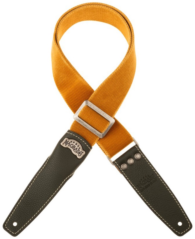 Fotografie Magrabò Stripe SS Cotton Washed Ocra 5 cm, Dark Green