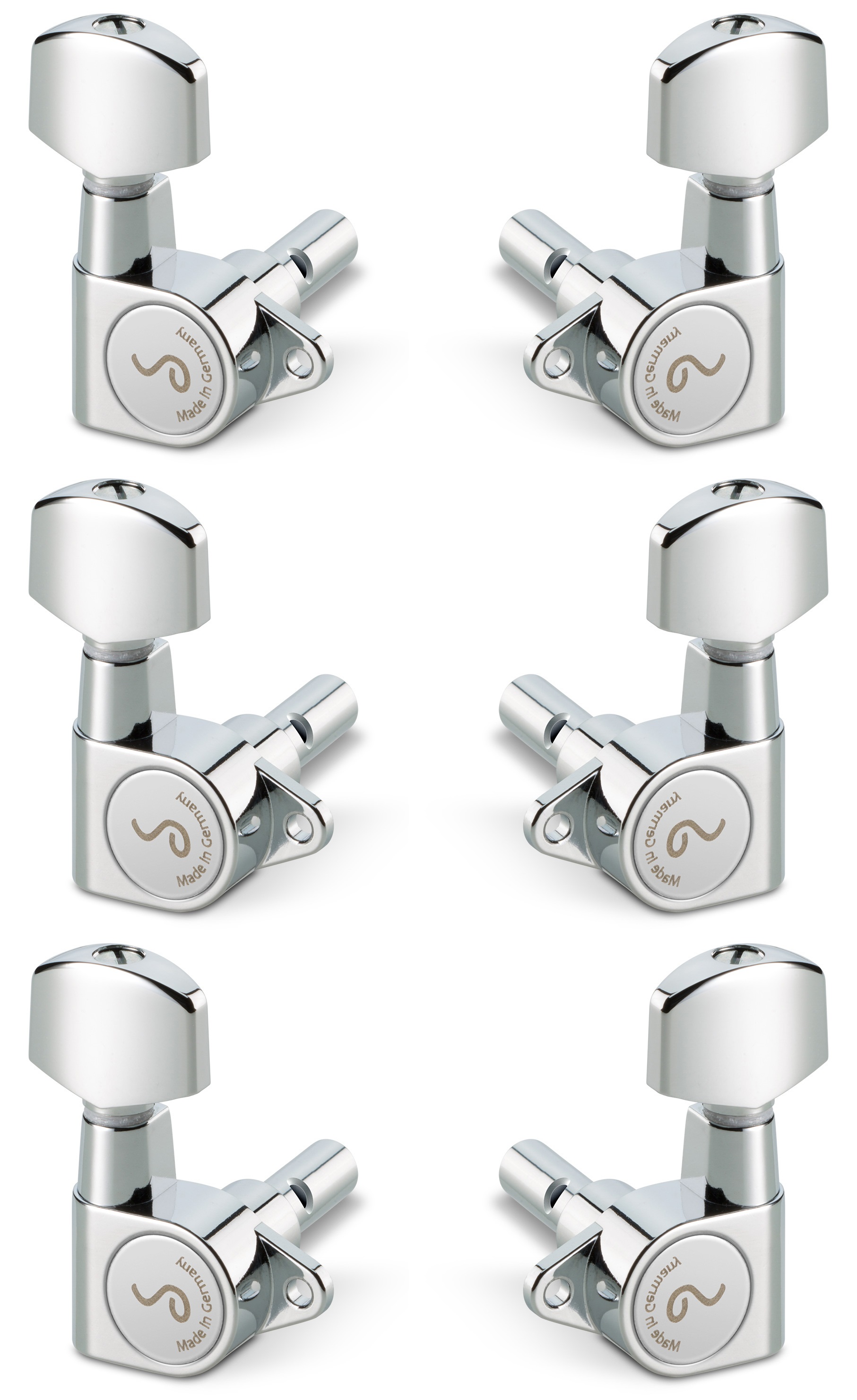 Schaller M6 135 3 left + 3 right Chrome