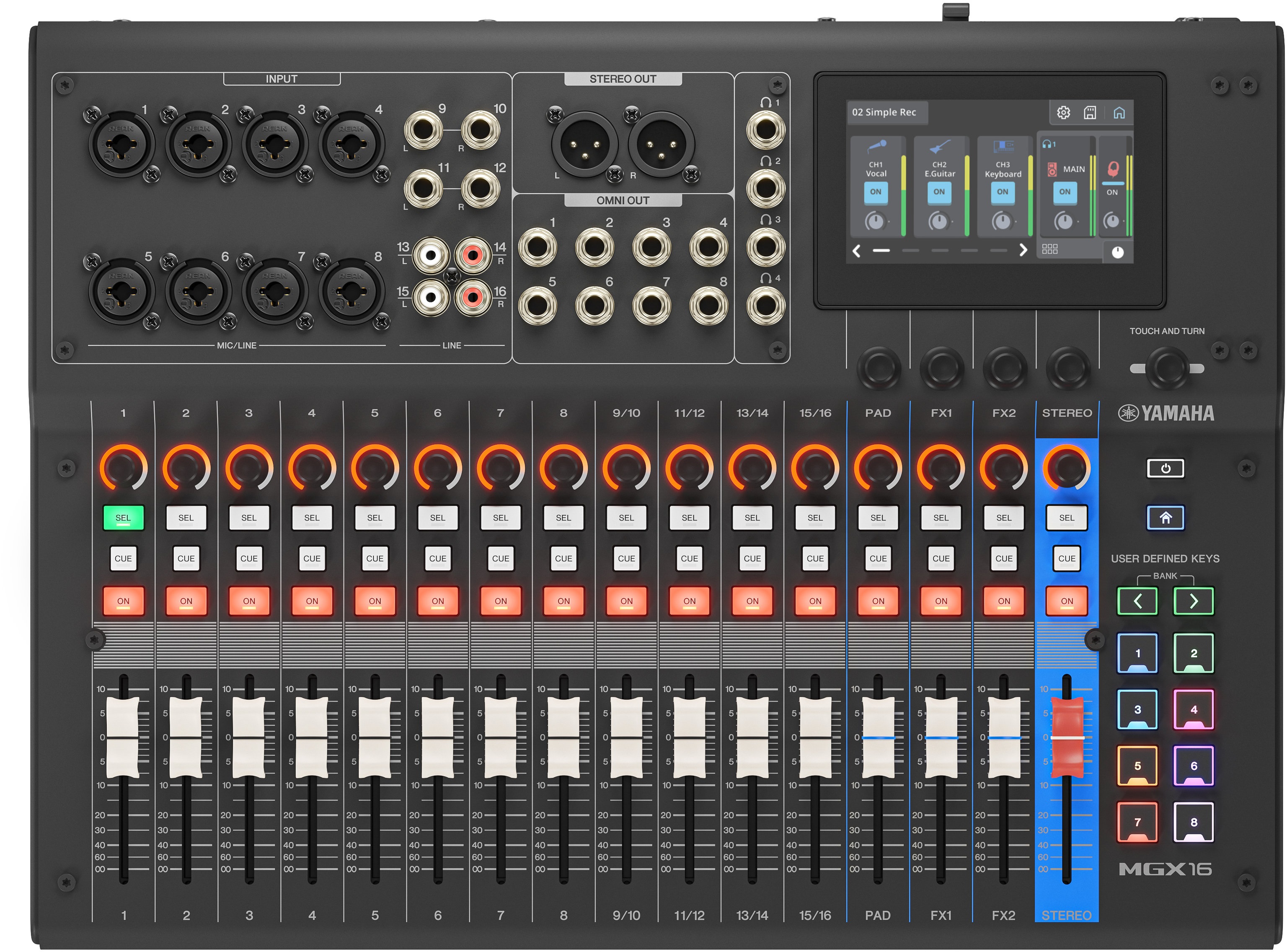 Fotografie Yamaha MGX16 BK