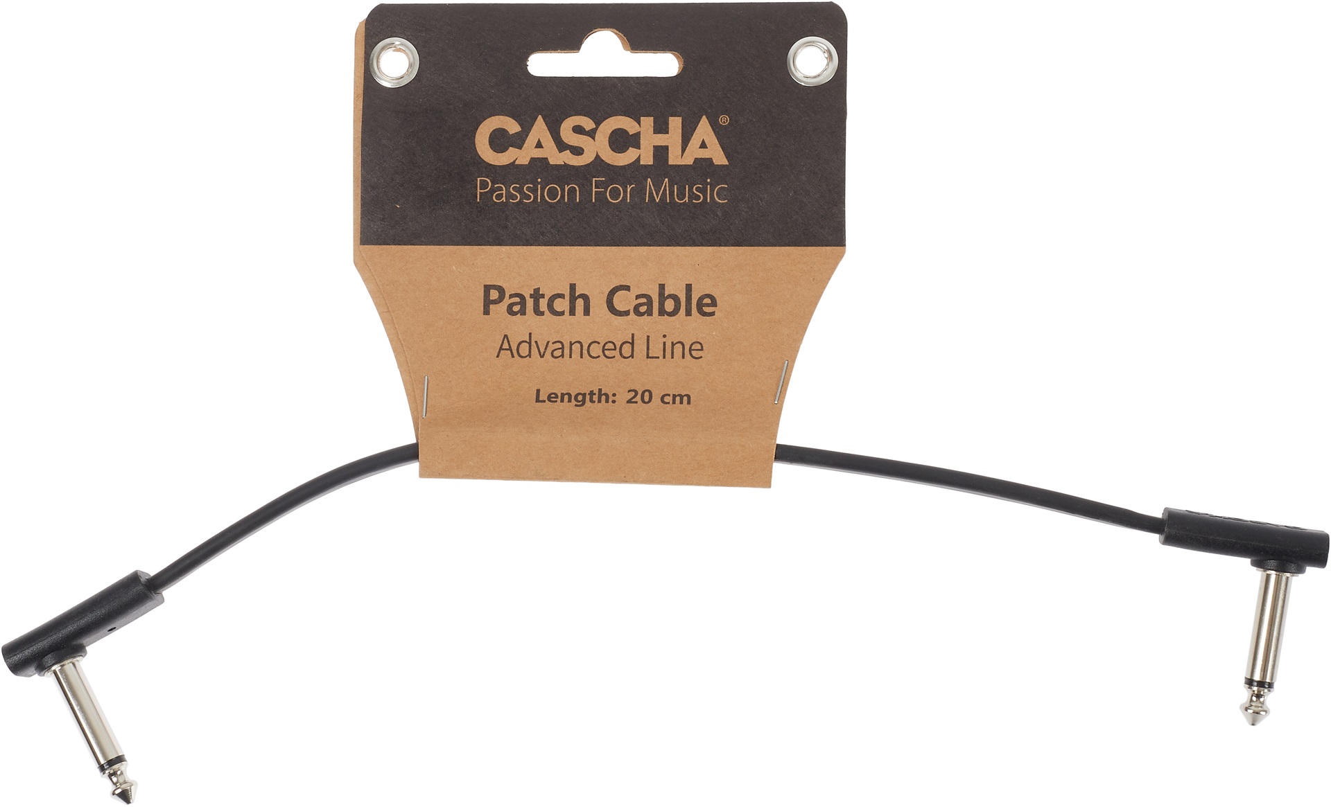 Fotografie Cascha Advanced Line Patch Cable Flat Black 20cm