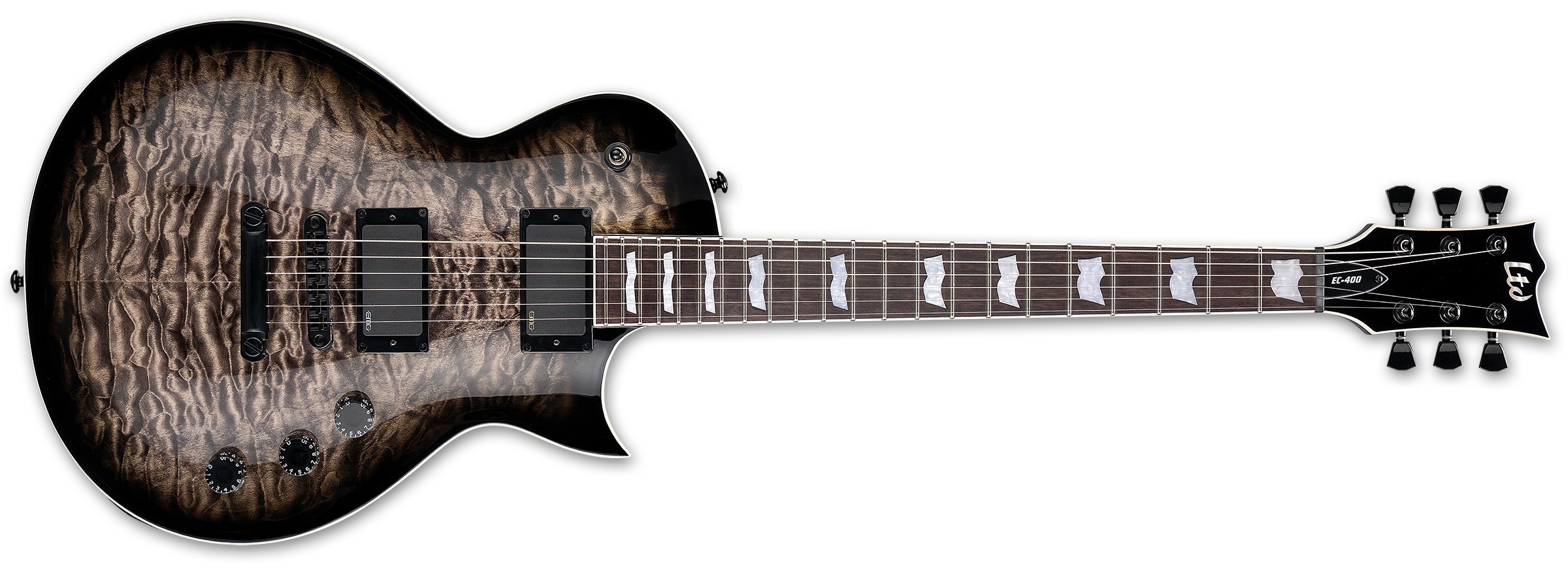 Fotografie ESP LTD EC-400 QM See Thru Black Sunburst