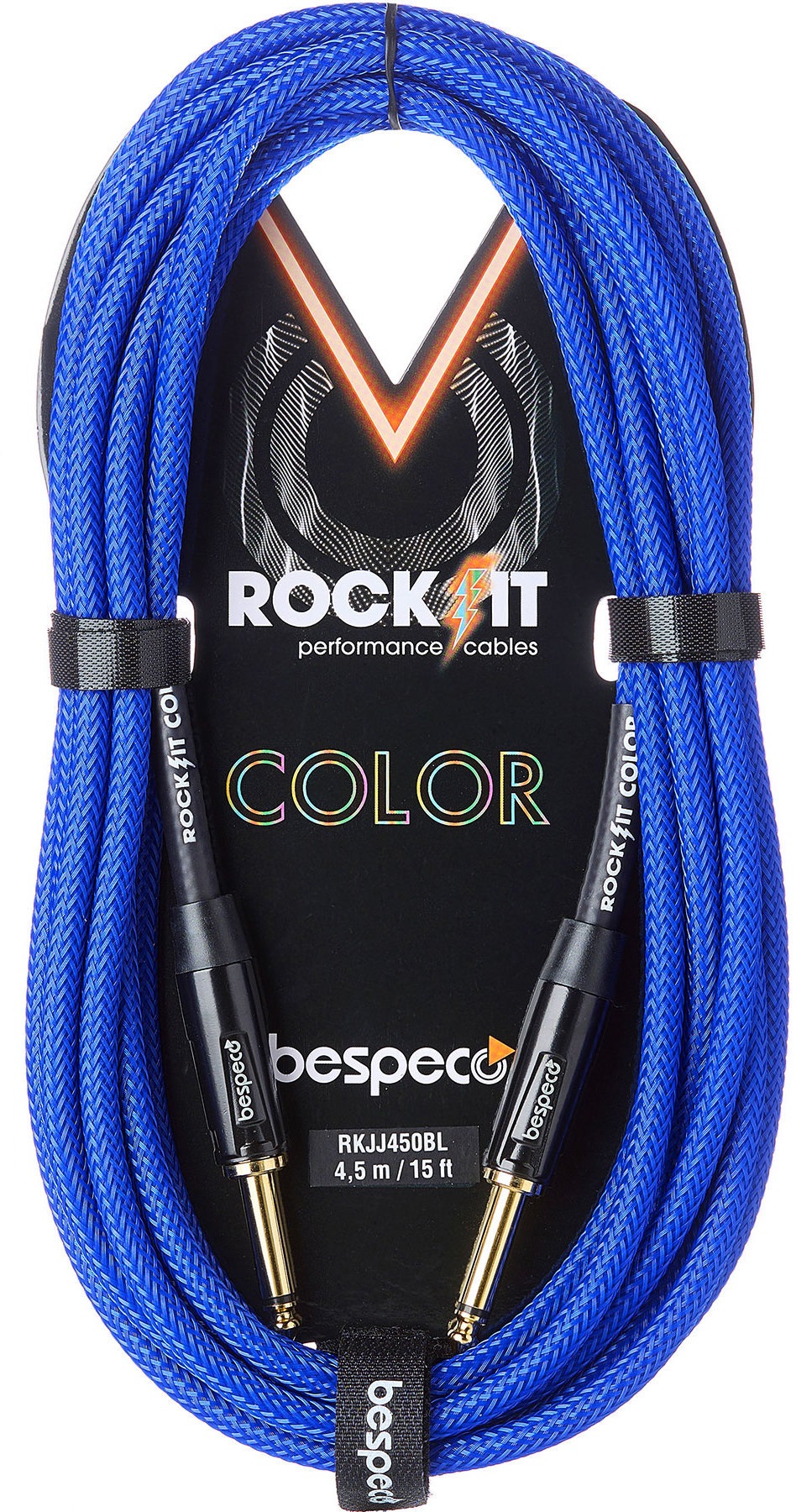 Fotografie Bespeco Rockit Color Blue 3m Jack