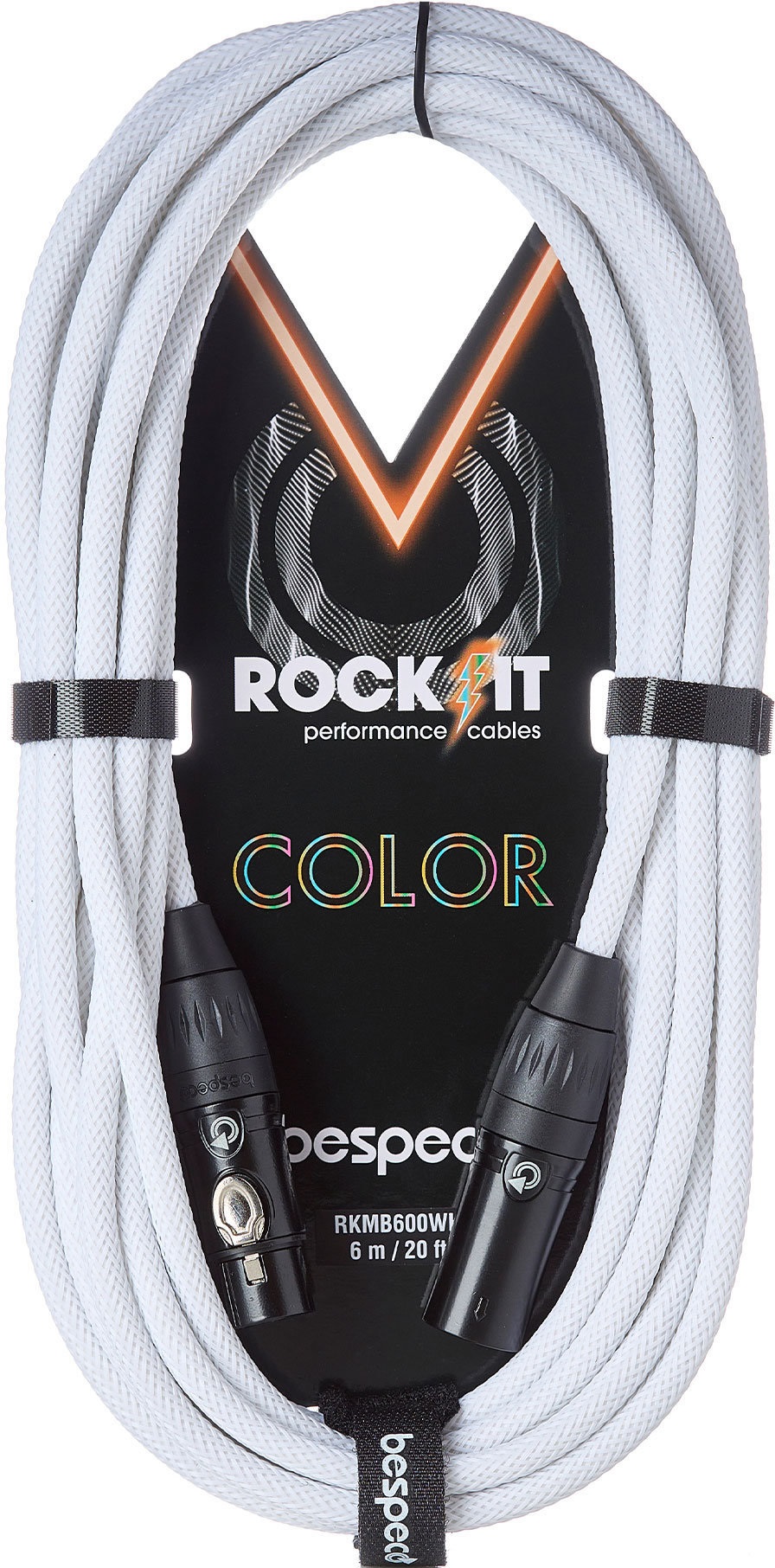 Fotografie Bespeco Rockit Color White 3m XLR