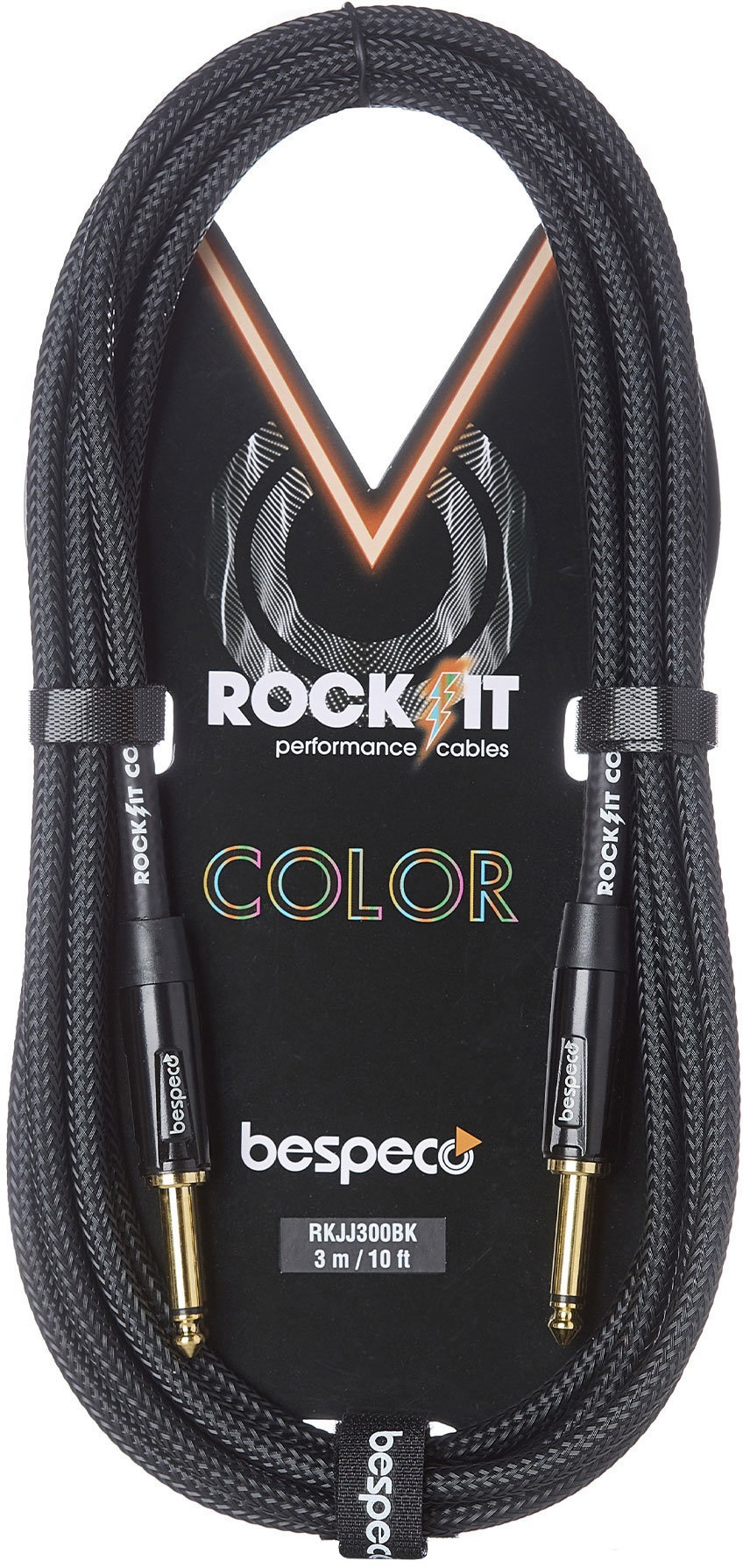 Fotografie Bespeco Rockit Color Black 4,5m Jack