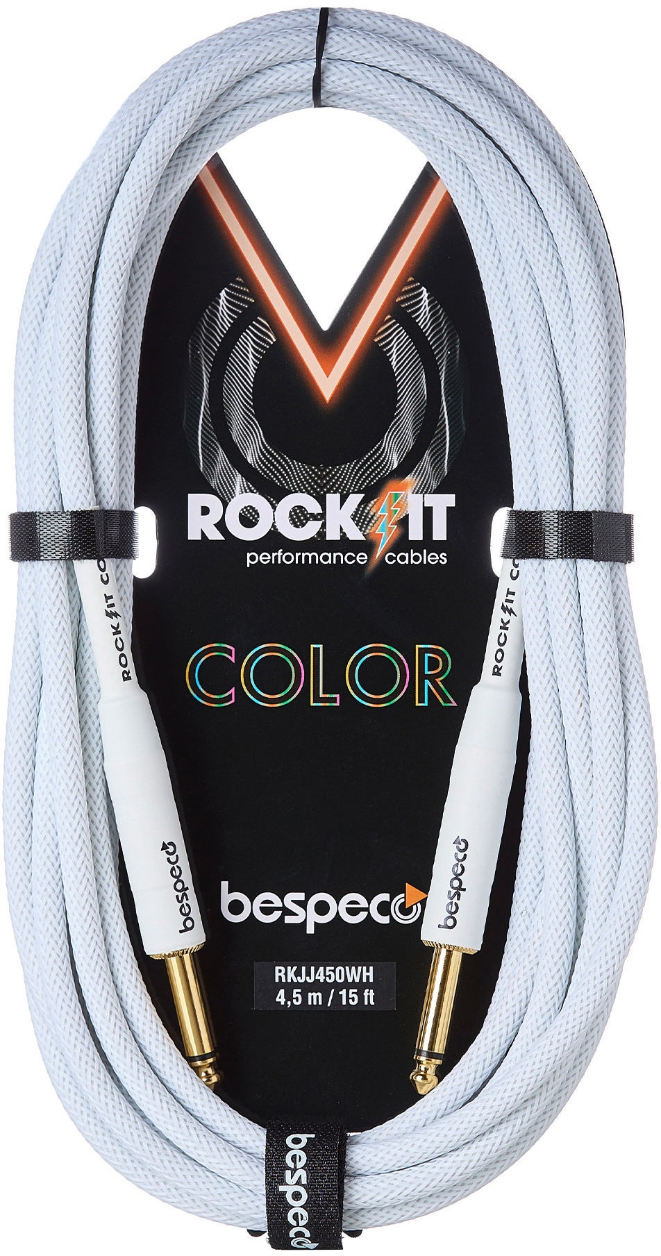 Fotografie Bespeco Rockit Color White 3m Jack