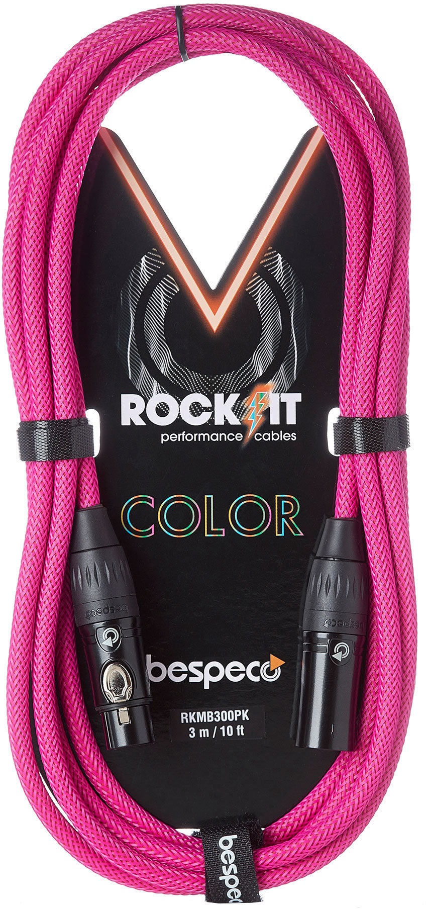 Fotografie Bespeco Rockit Color Pink 3m XLR