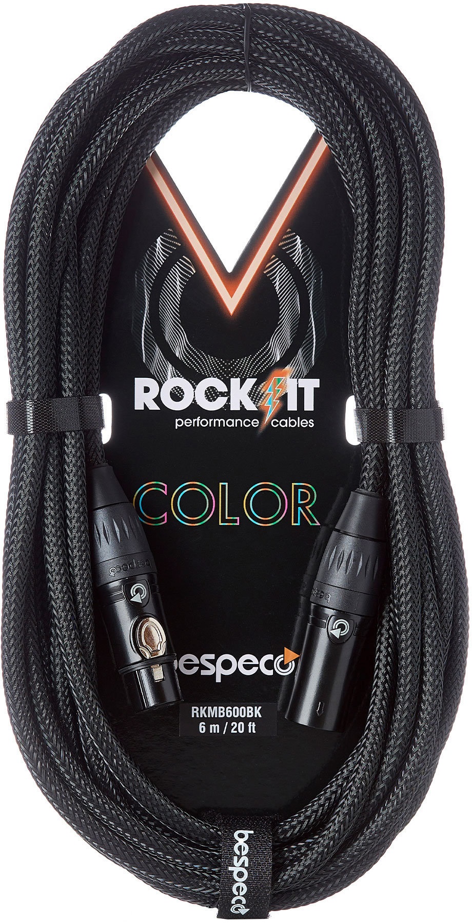 Fotografie Bespeco Rockit Color Black 3m XLR