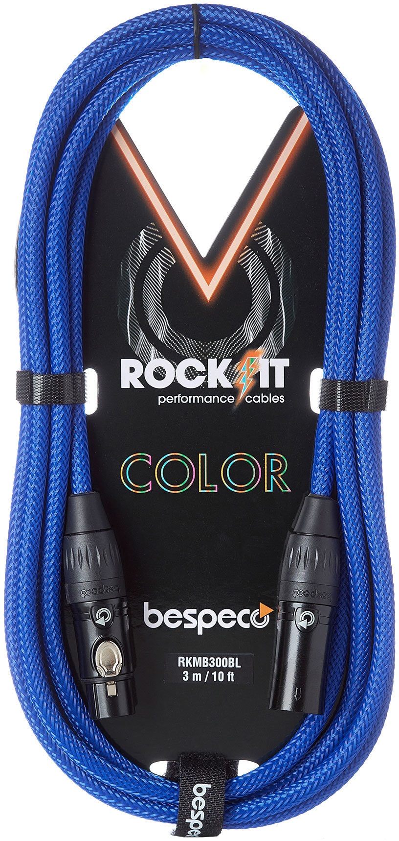 Fotografie Bespeco Rockit Color Blue 3m XLR